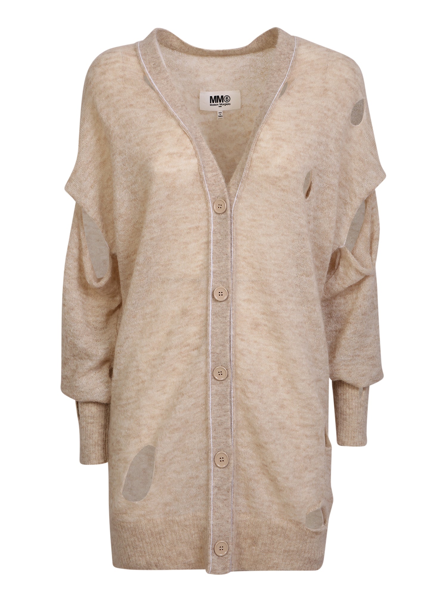 MM6 MAISON MARGIELA Distressedeffect 가디건 베이지