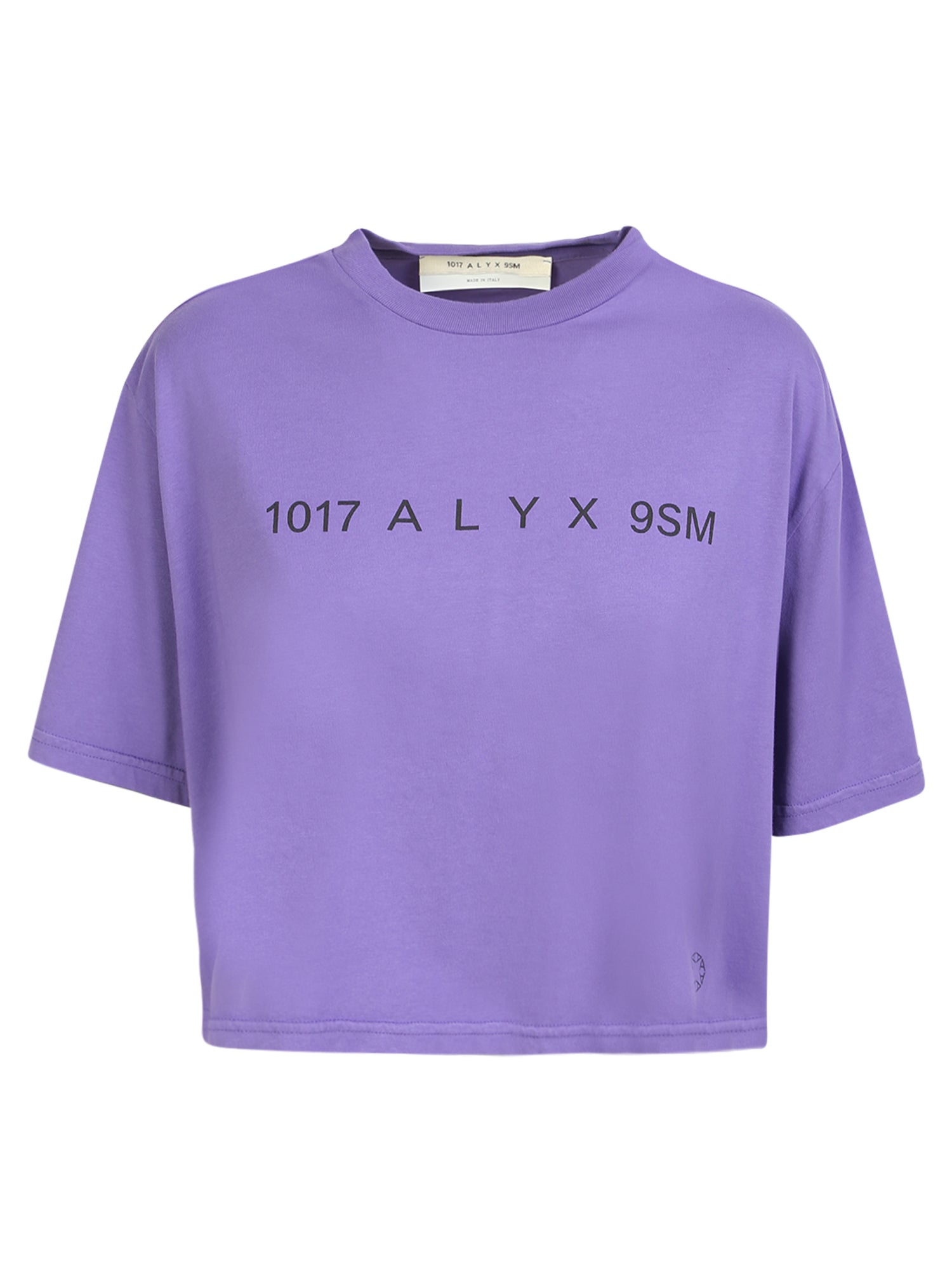 1017 ALYX 9SM 티셔츠 by 1017 Alyx 9SM characterized by a 크롭 design and a 로고 프린트 on 더 체스트