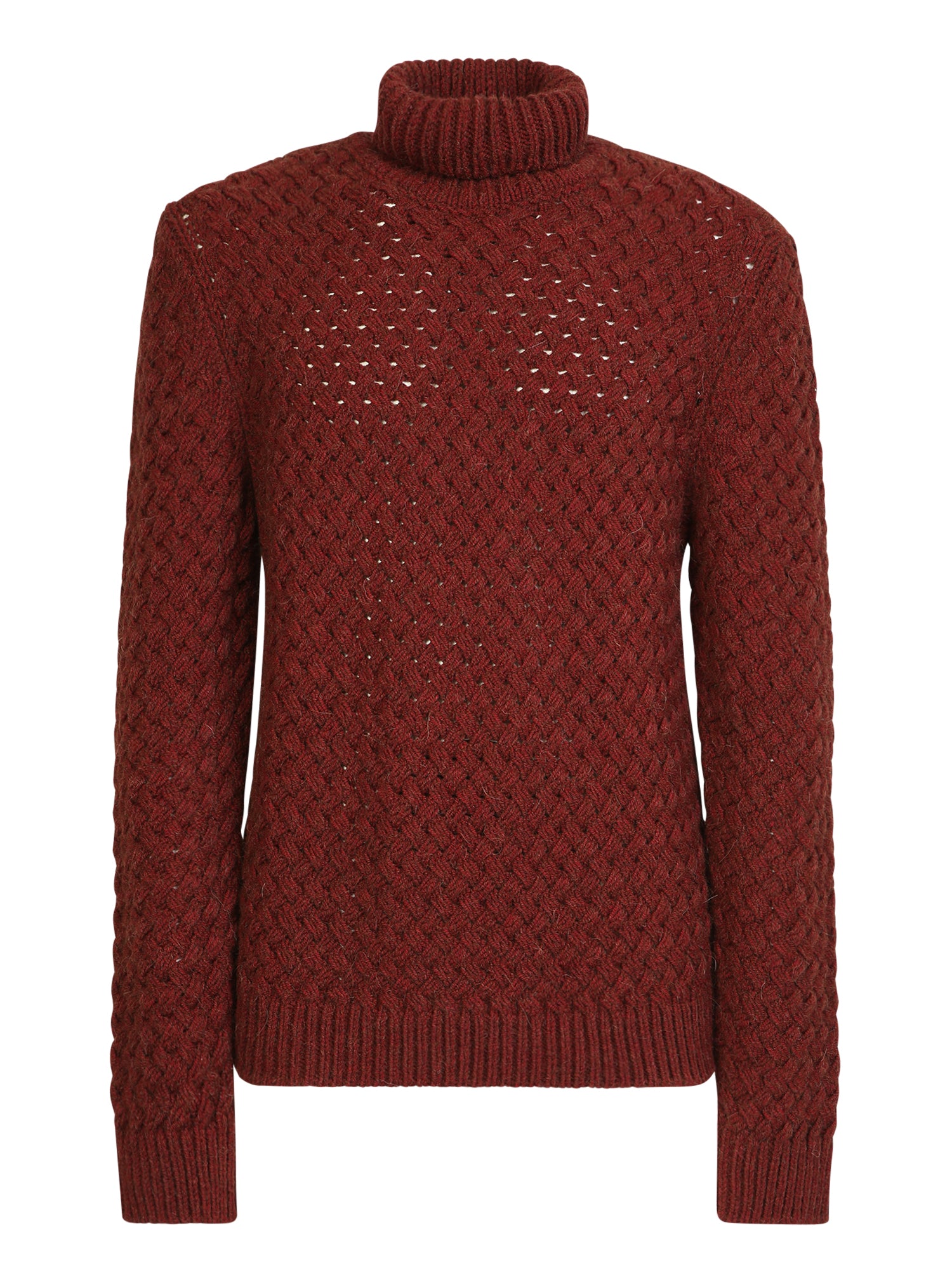 LARDINI 우븐 니트 풀오버 bordeaux