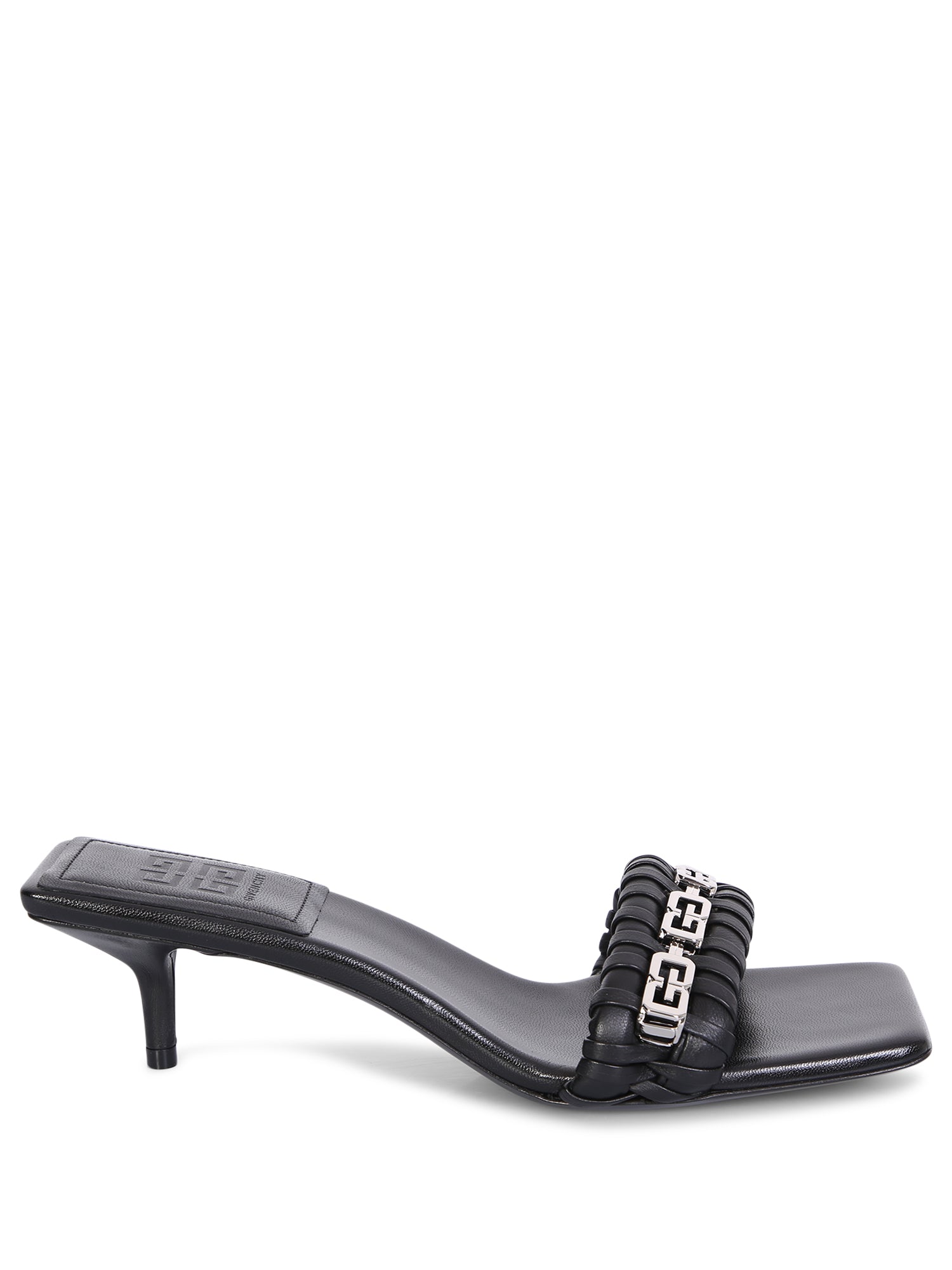 GIVENCHY G 우븐 샌들 블랙