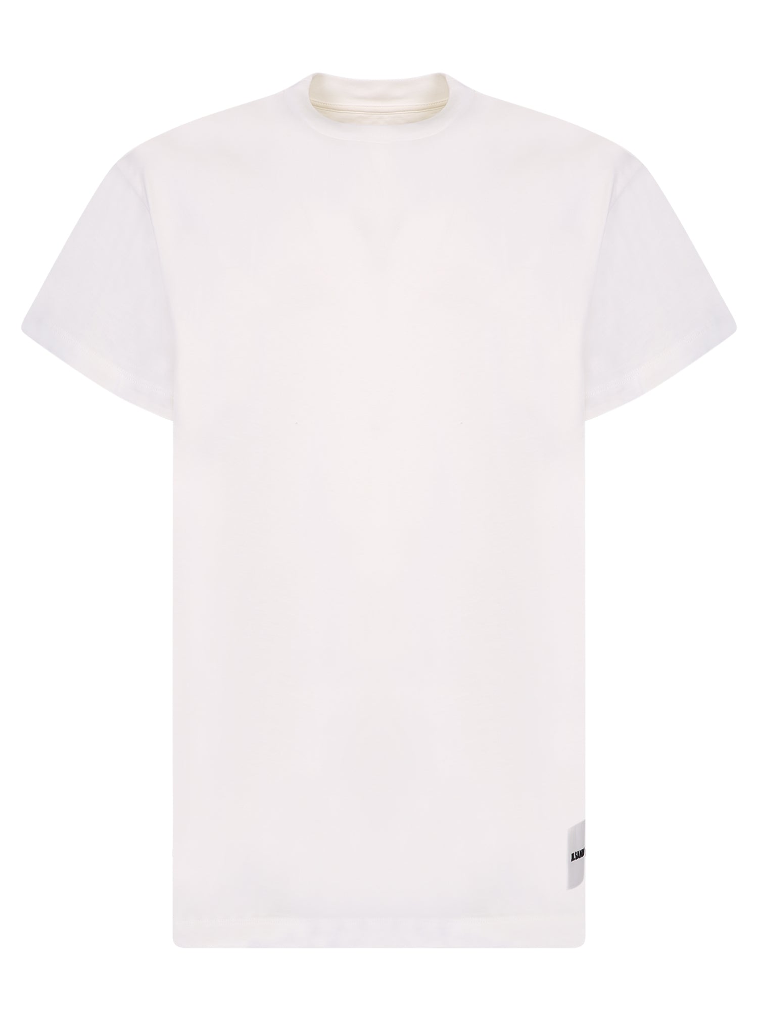 JIL SANDER 화이트 오가닉 코튼 티셔츠