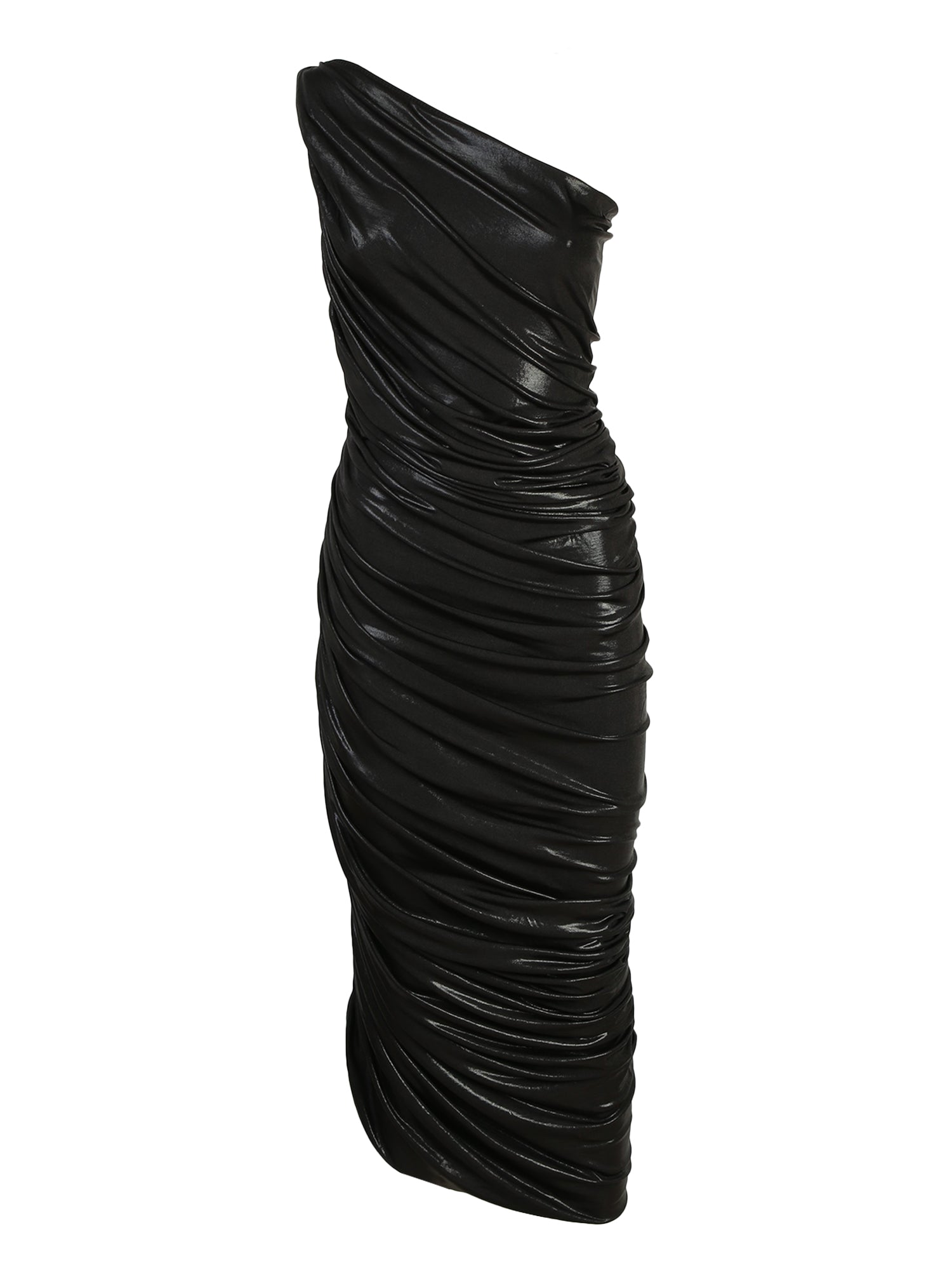 NORMA KAMALI 원숄더 드레스 위드 ruched 블랙