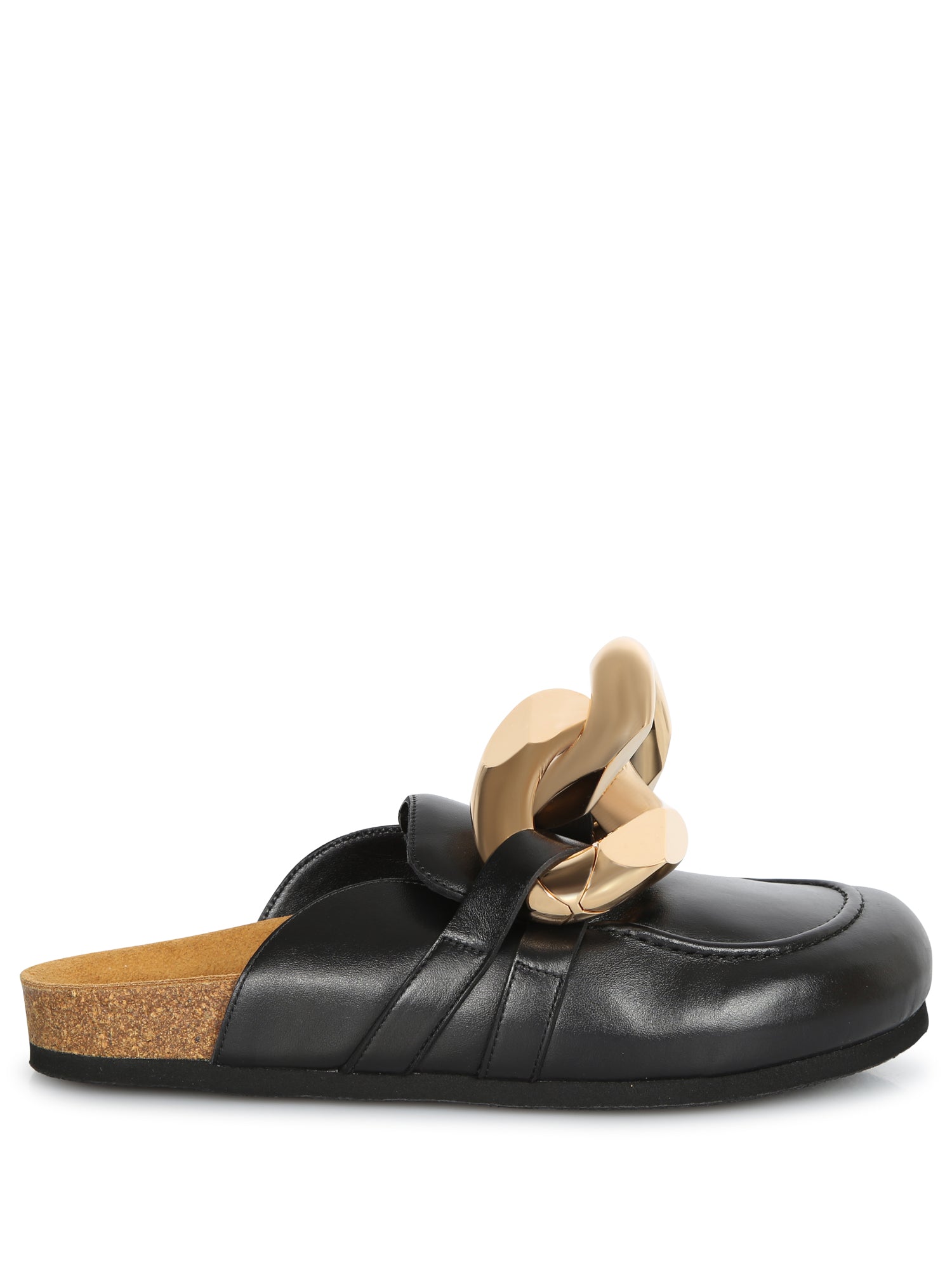 JW ANDERSON 체인 블랙 레더 로퍼
