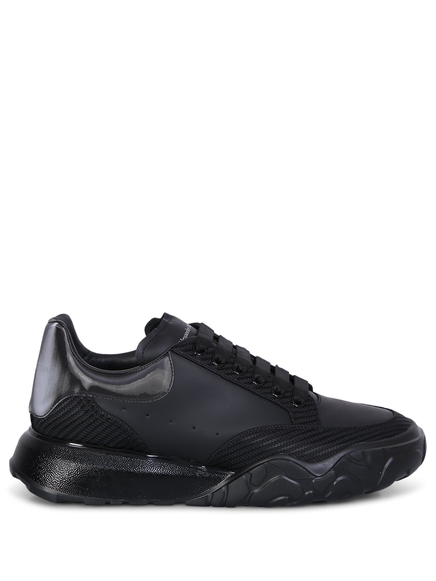 ALEXANDER MCQUEEN Court 로우 탑 블랙 스니커즈