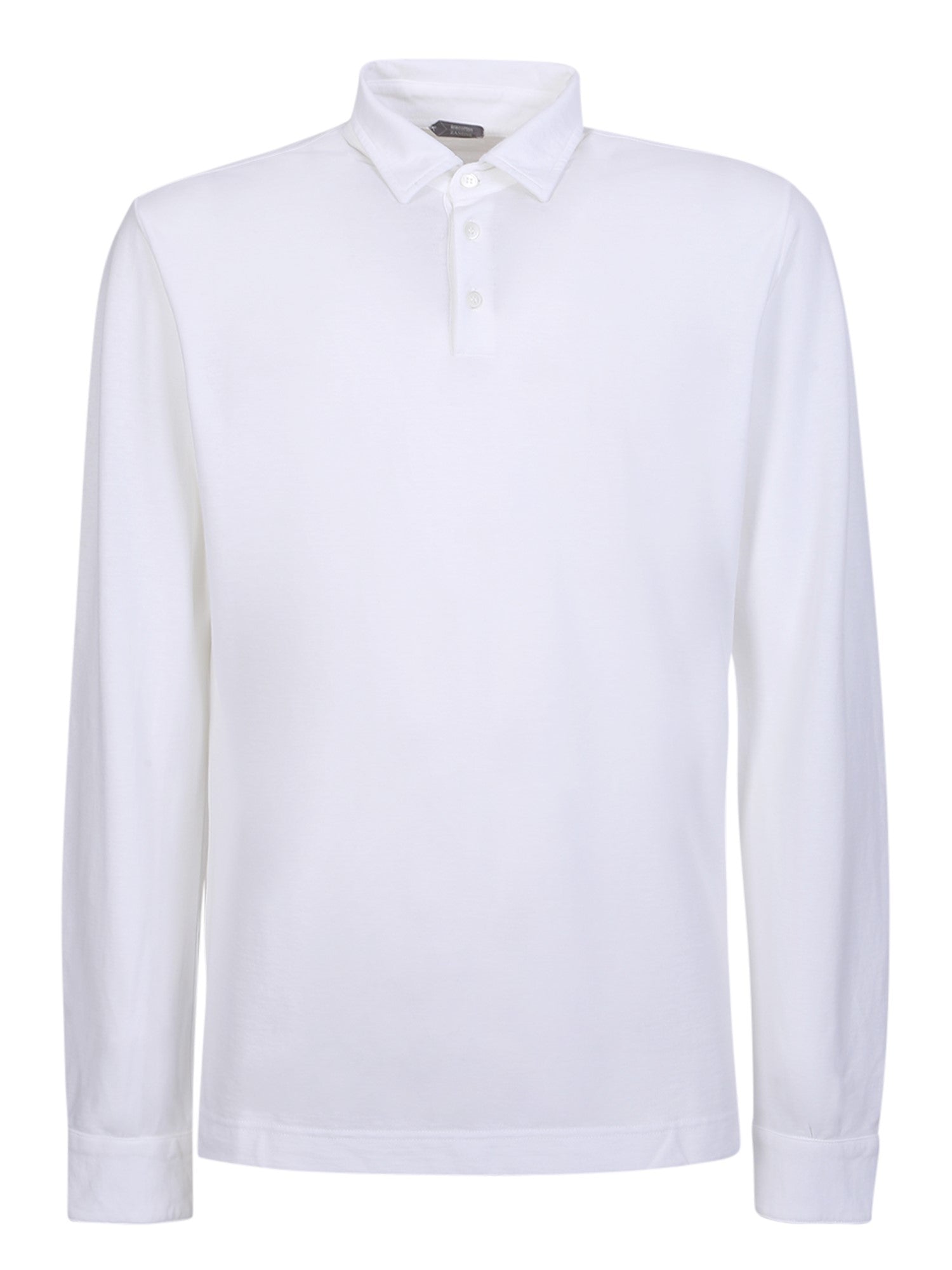 ZANONE 롱 sleeved 화이트 폴로 셔츠