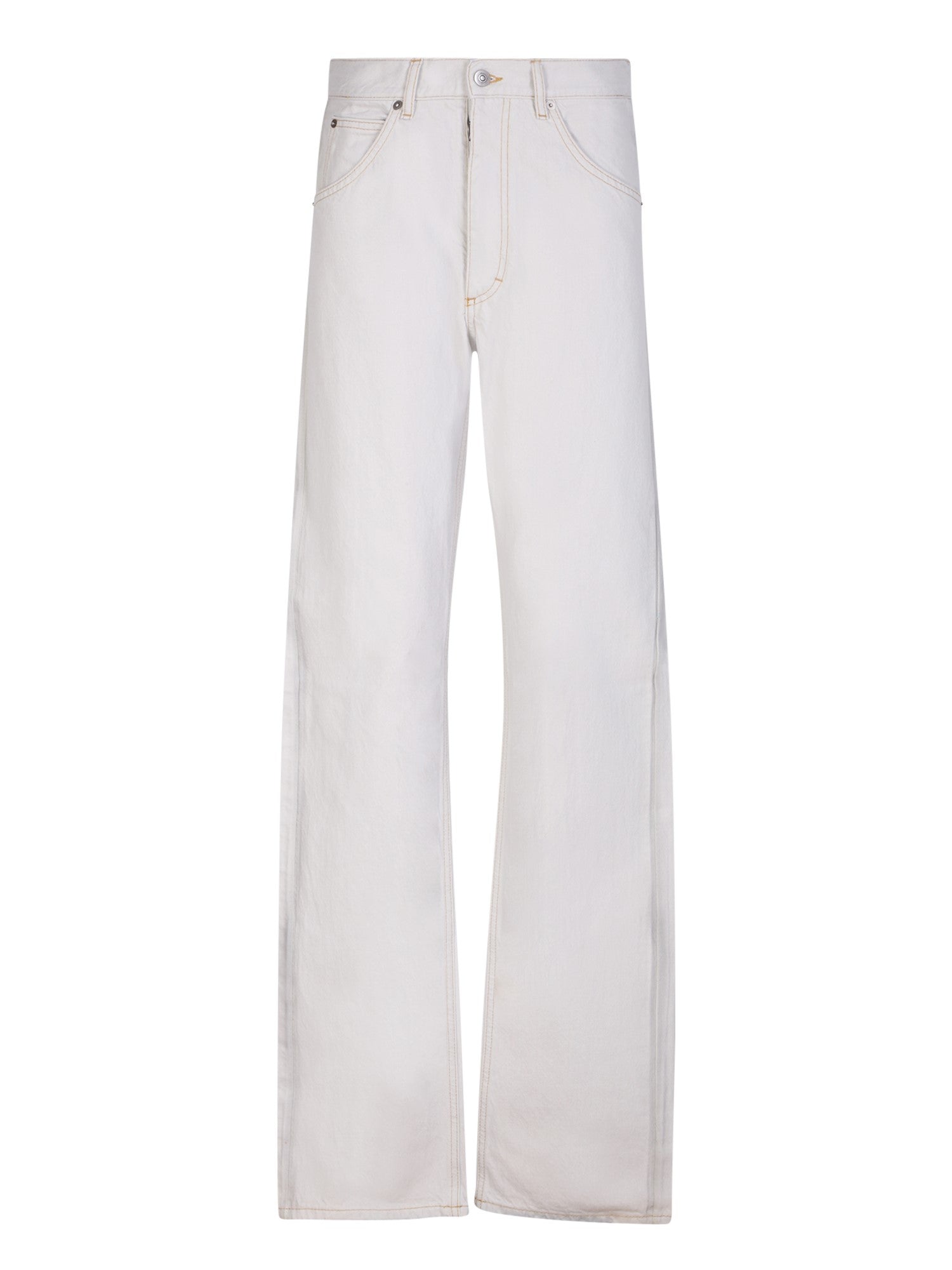 MAISON MARGIELA 화이트 스트레이트 레그 진