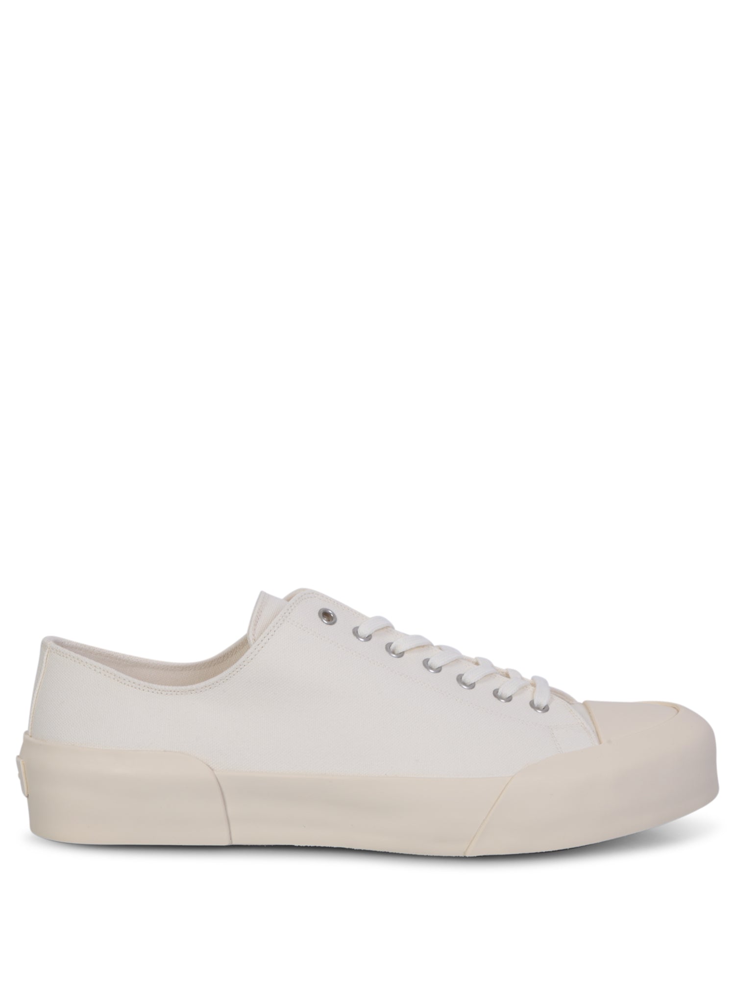 JIL SANDER 레이스업 로우 화이트 스니커즈