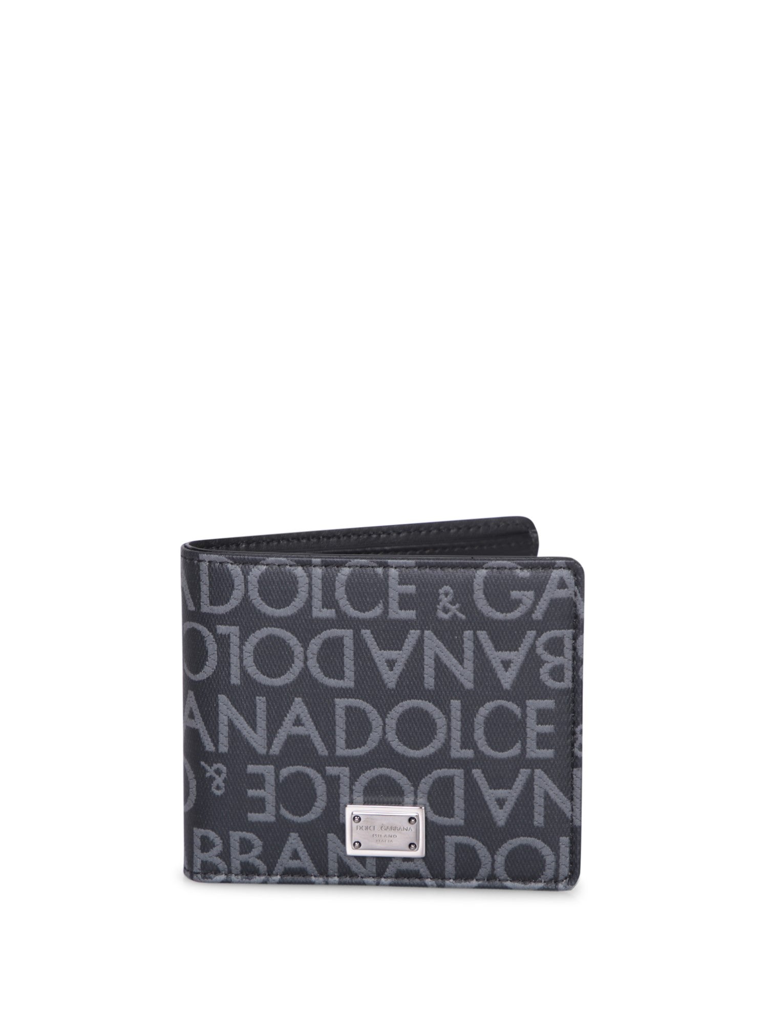 DOLCE  GABBANA 로고 자카드 비폴드 지갑