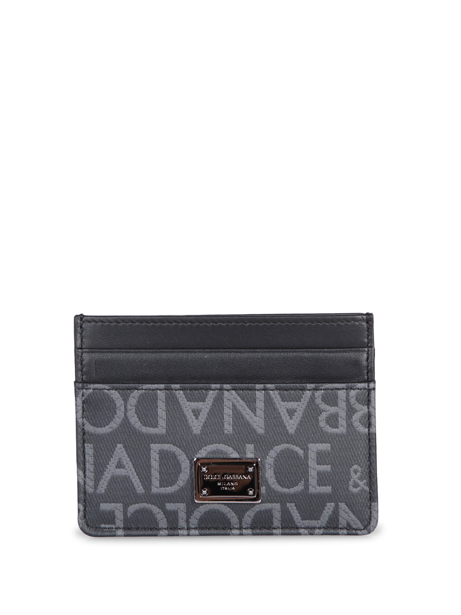 DOLCE  GABBANA 로고 자카드 카드 홀더
