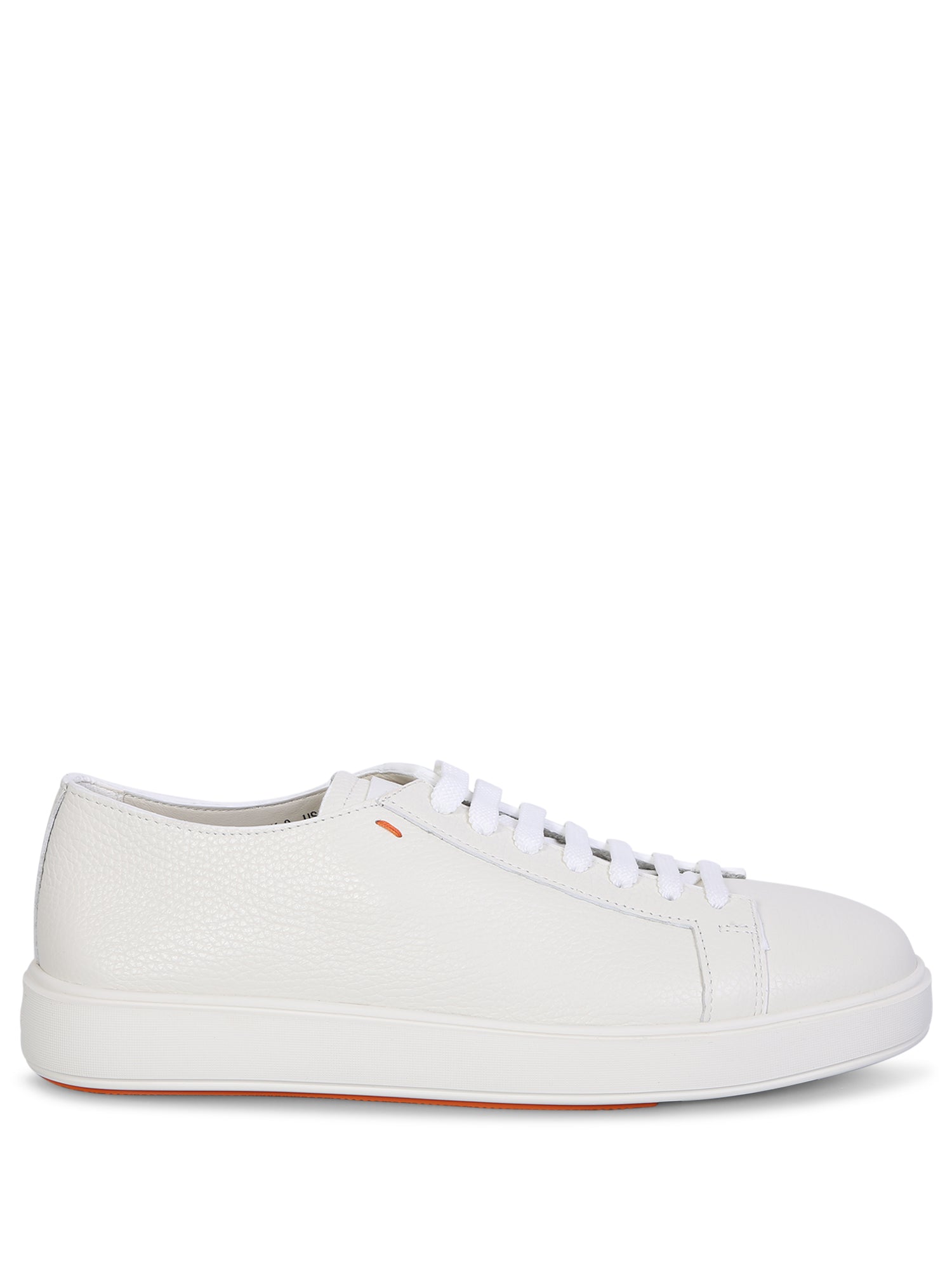 SANTONI 화이트 레더 스니커즈