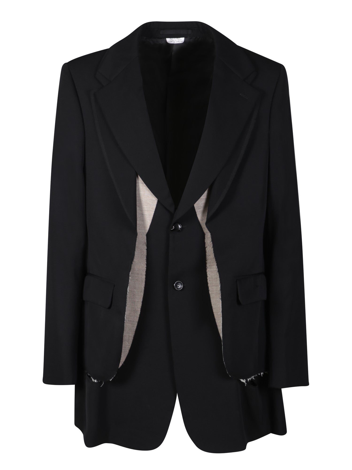 COMMES DE GARCONS HP 싱글 브레스티드 블랙 자켓