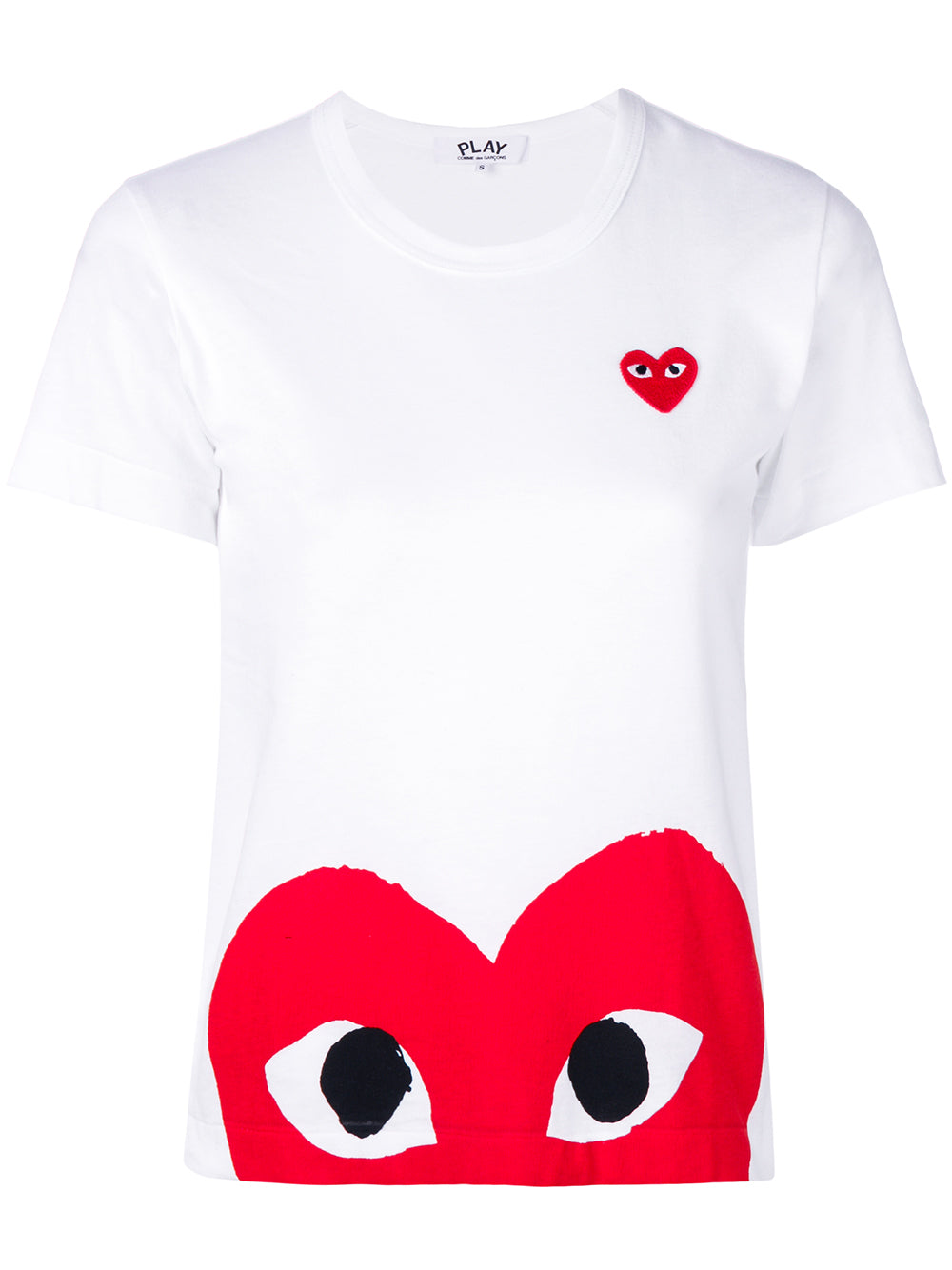 COMME DES GARCONS PLAY 프린트 코튼 티셔츠
