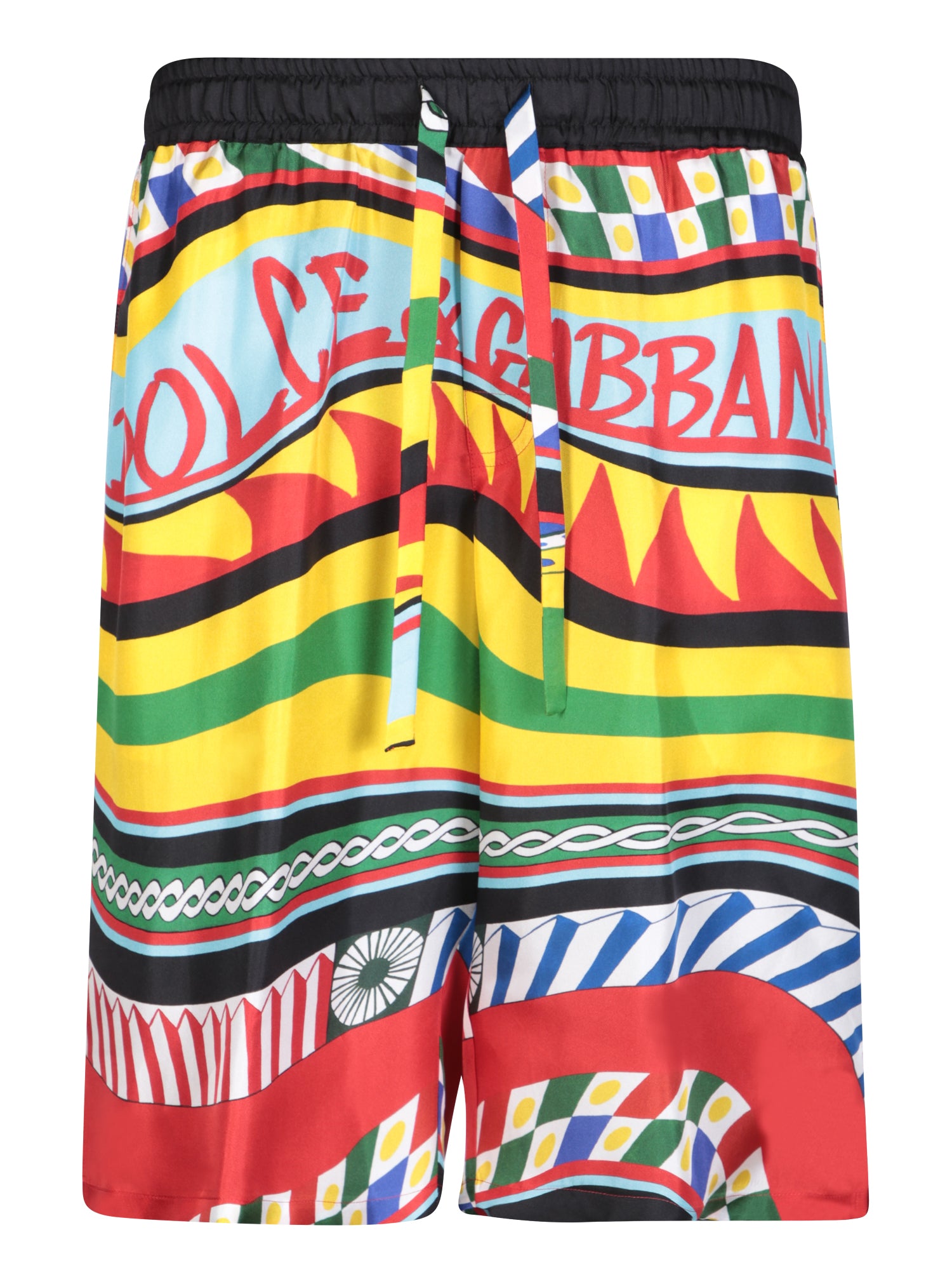 DOLCE  GABBANA 멀티컬러 실크 쇼츠