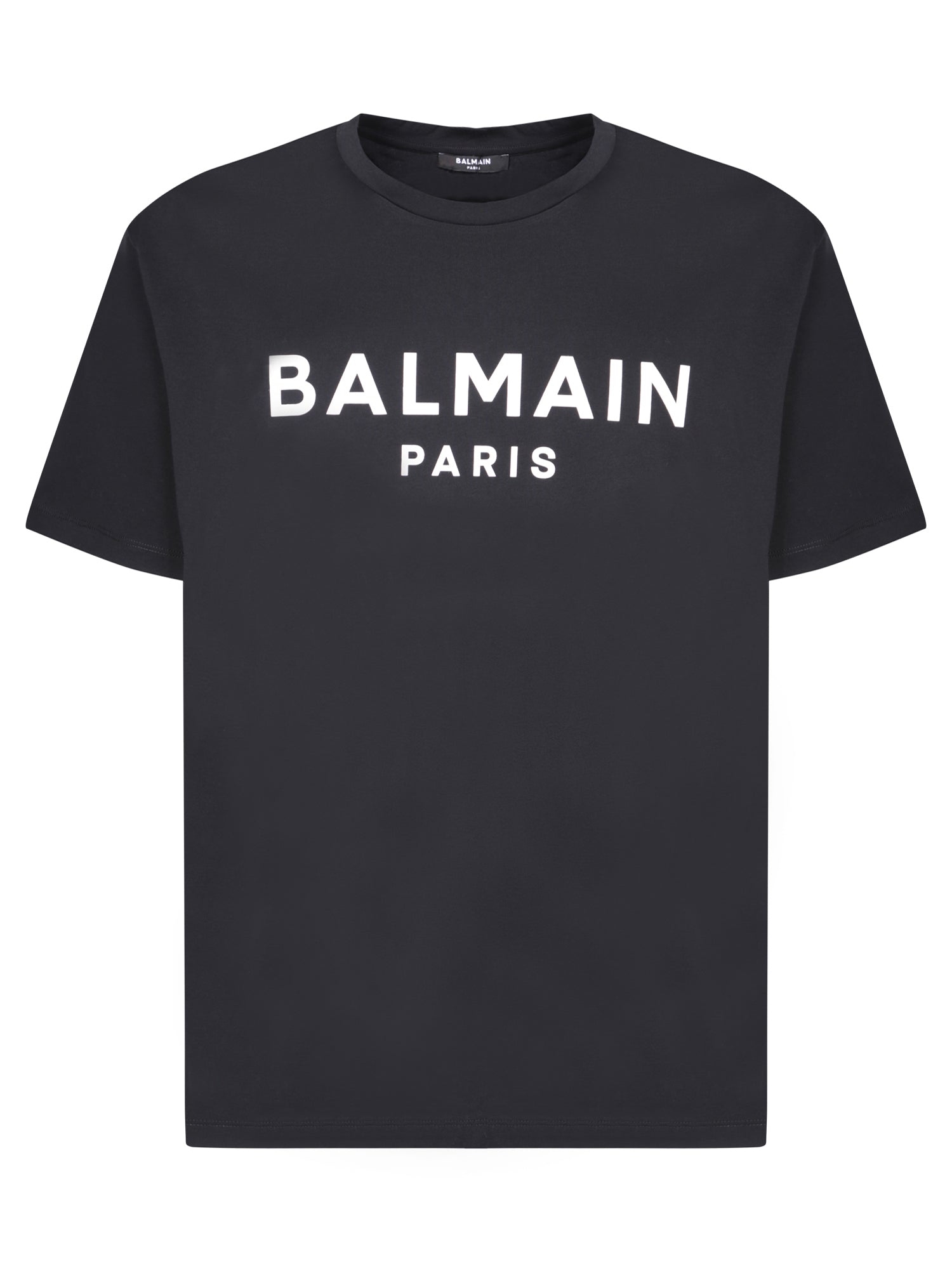 BALMAIN 프론트 로고 블랙 티셔츠