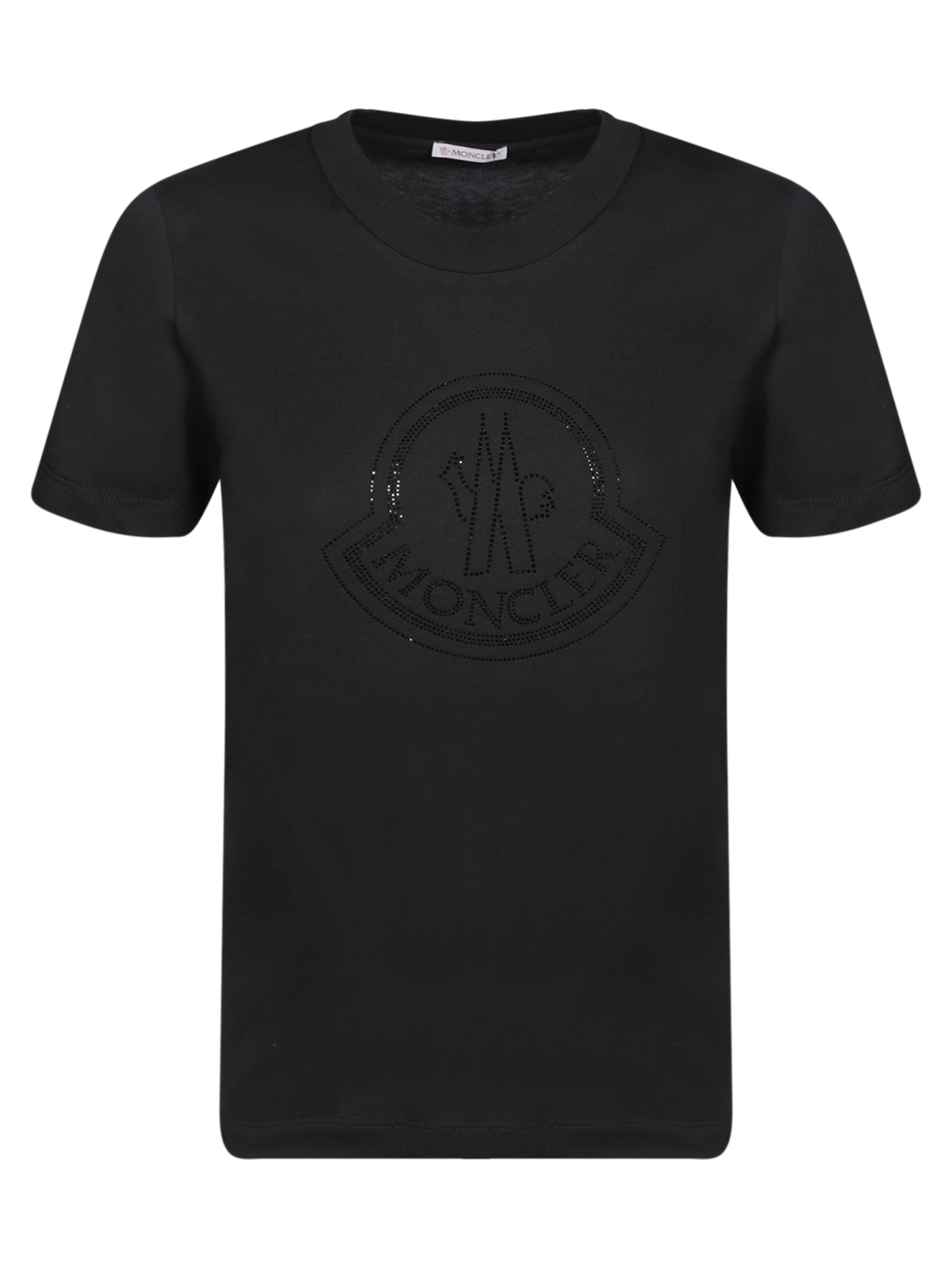 MONCLER 로고 프린트 티셔츠 블랙