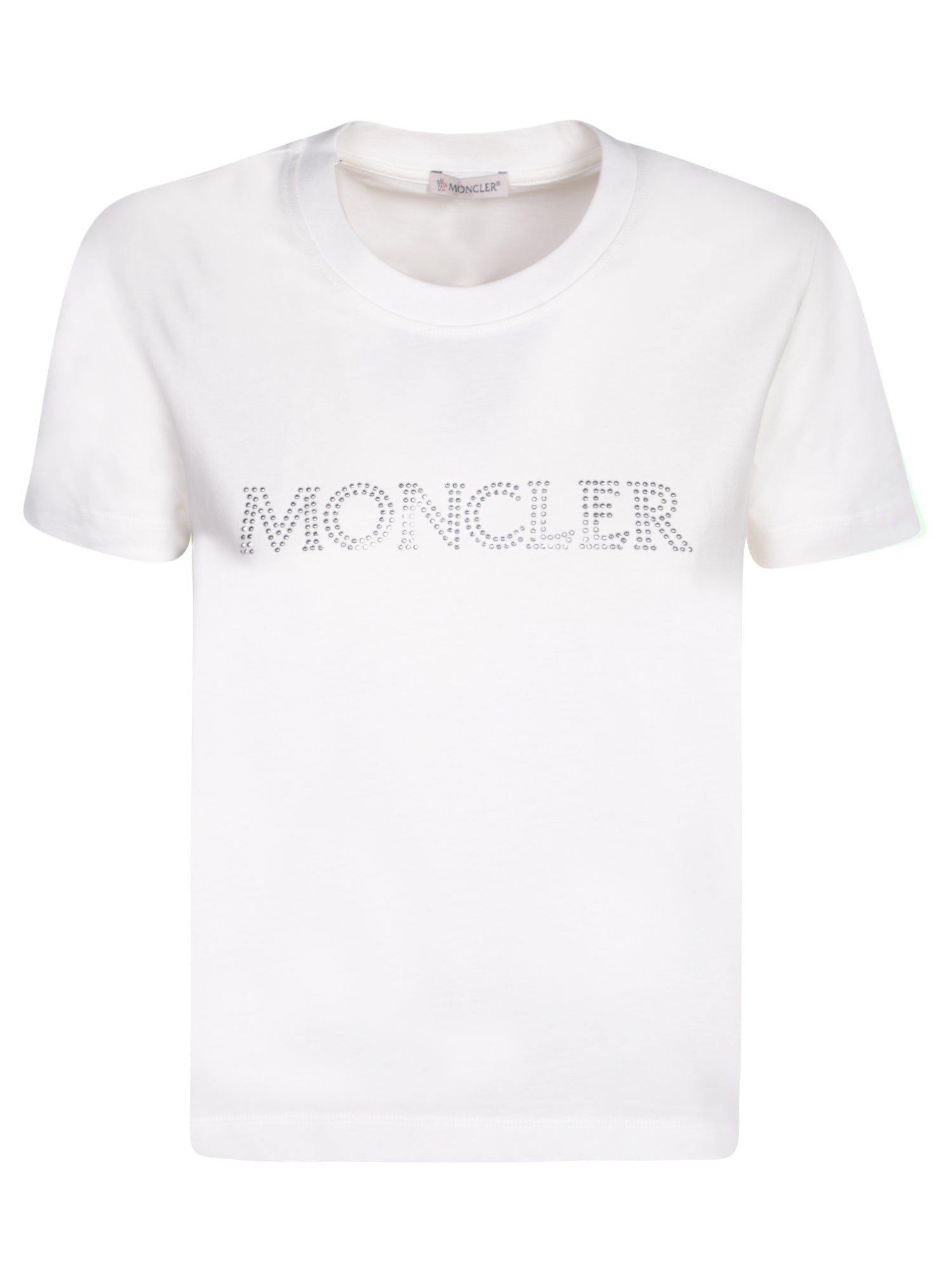 MONCLER 프론트 로고 화이트 티셔츠
