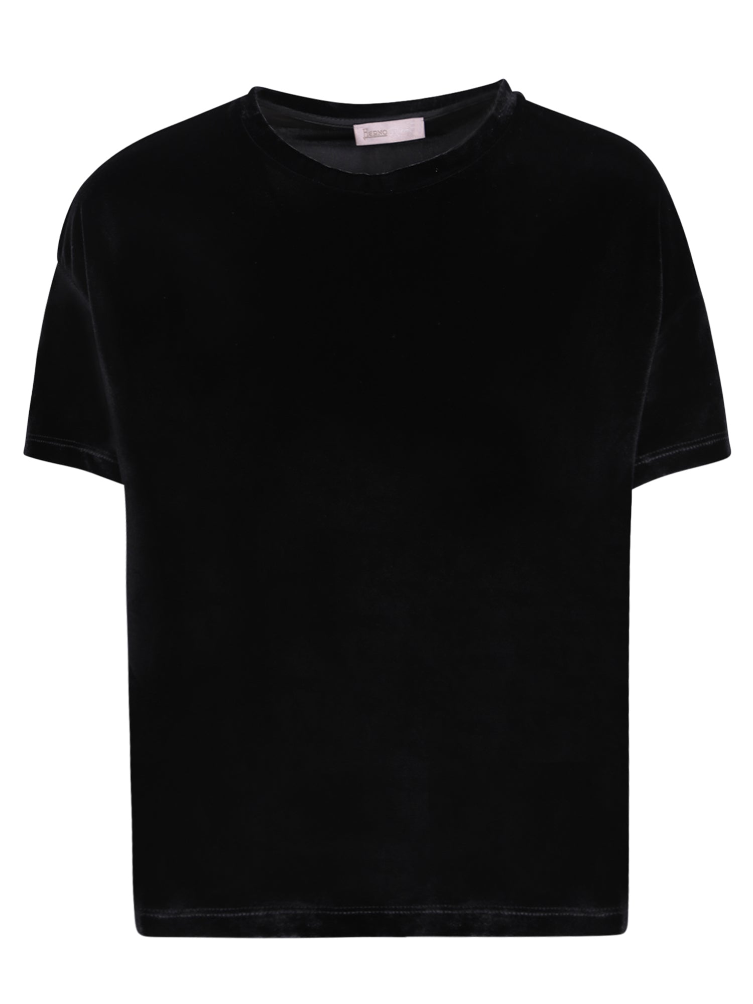 HERNO 블랙 chenille Resort 티셔츠