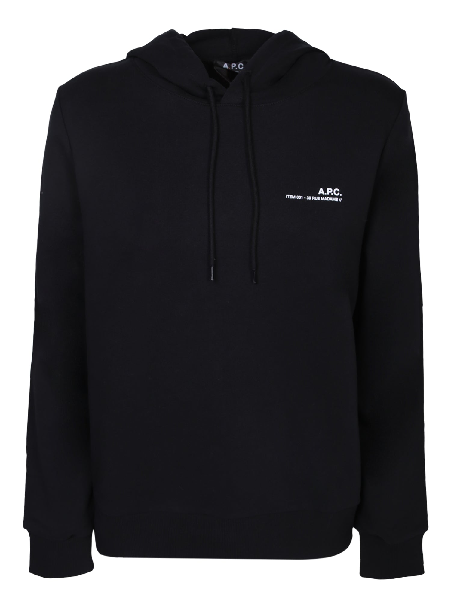 APC Item 로고 스웨트 셔츠 블랙