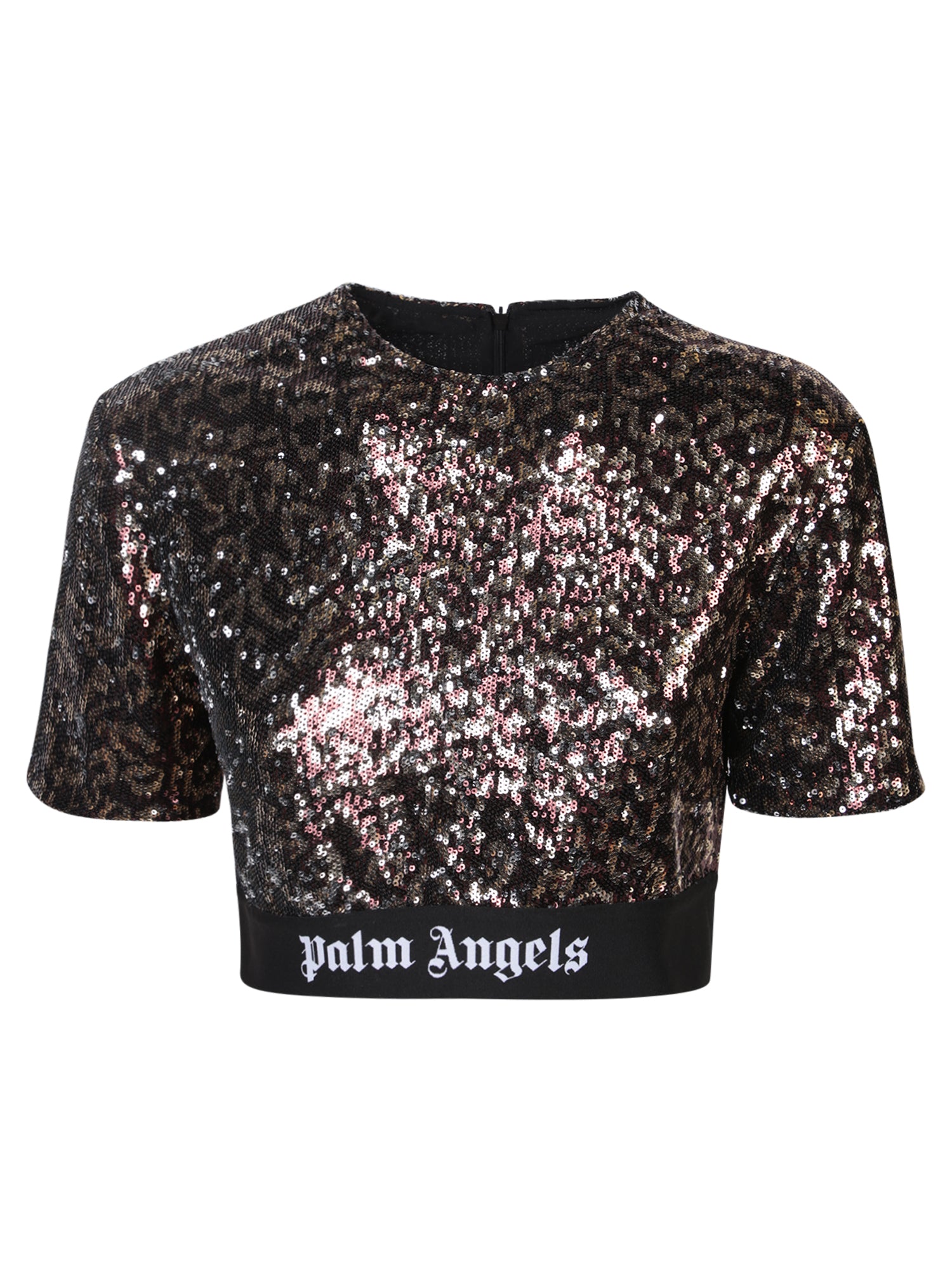 PALM ANGELS 시퀸 크롭 티셔츠