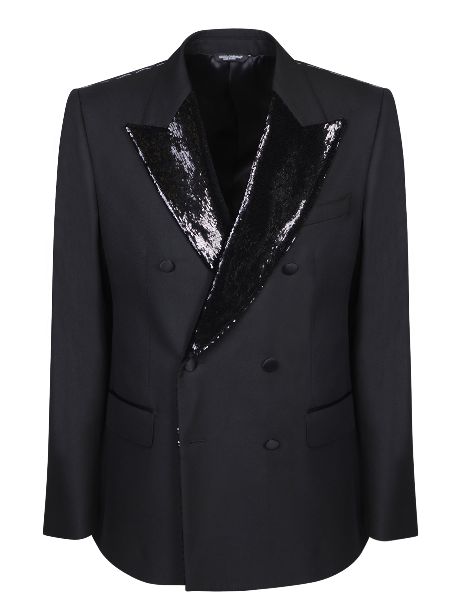 DOLCE  GABBANA Sequinlapels 블랙 자켓