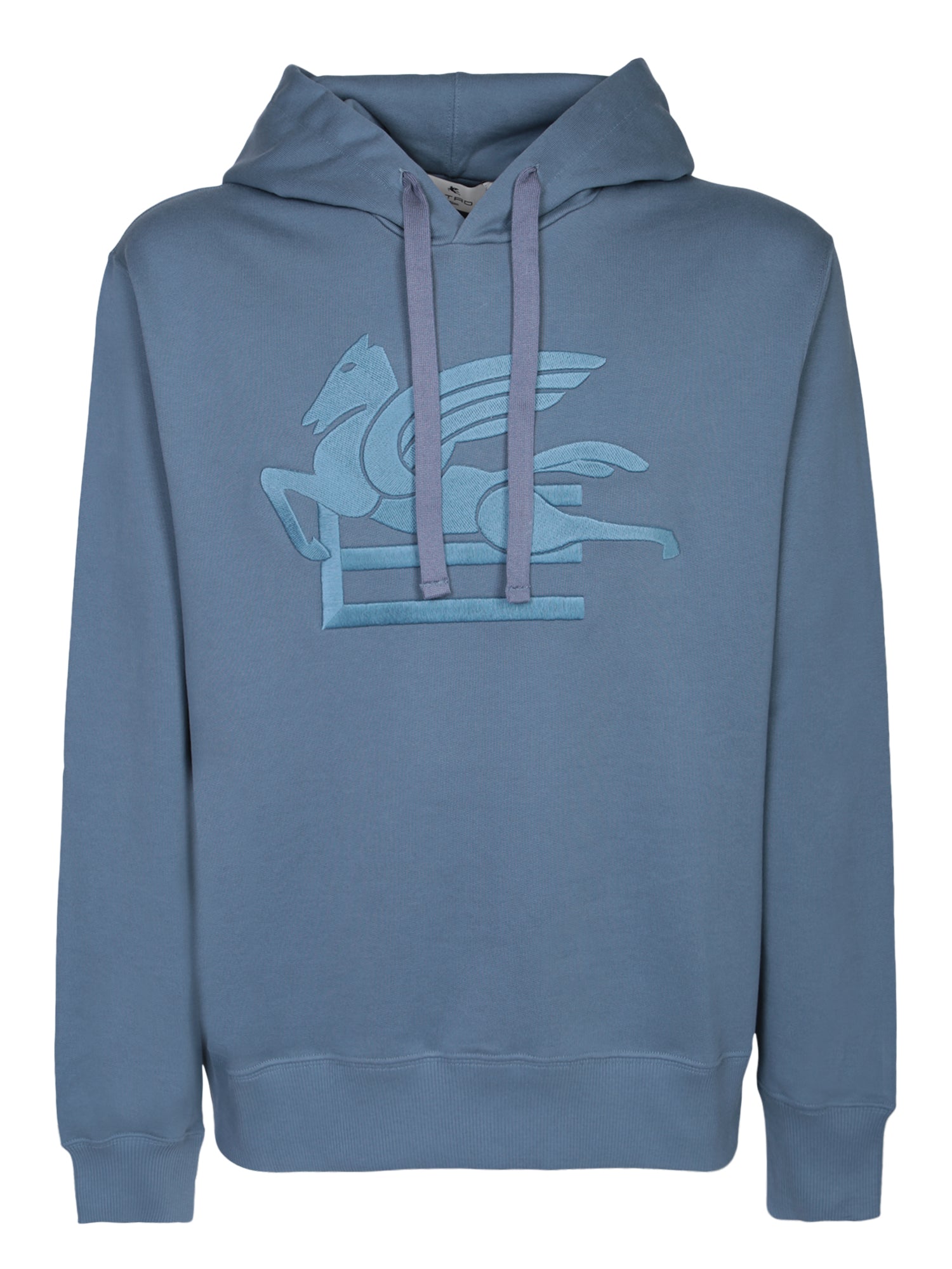 ETRO Pegaso 로고 라이트 블루 후드