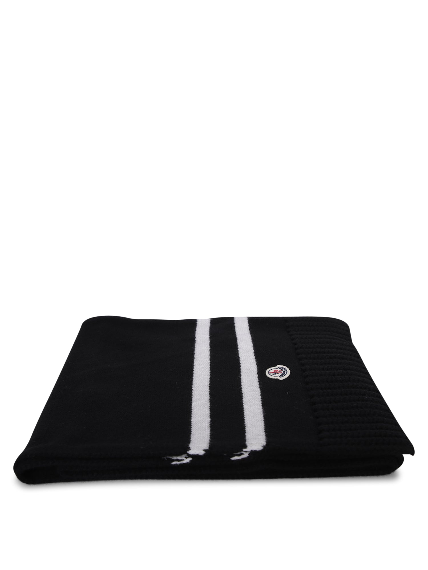 MONCLER 캐시미어 블렌드 블랙 스카프