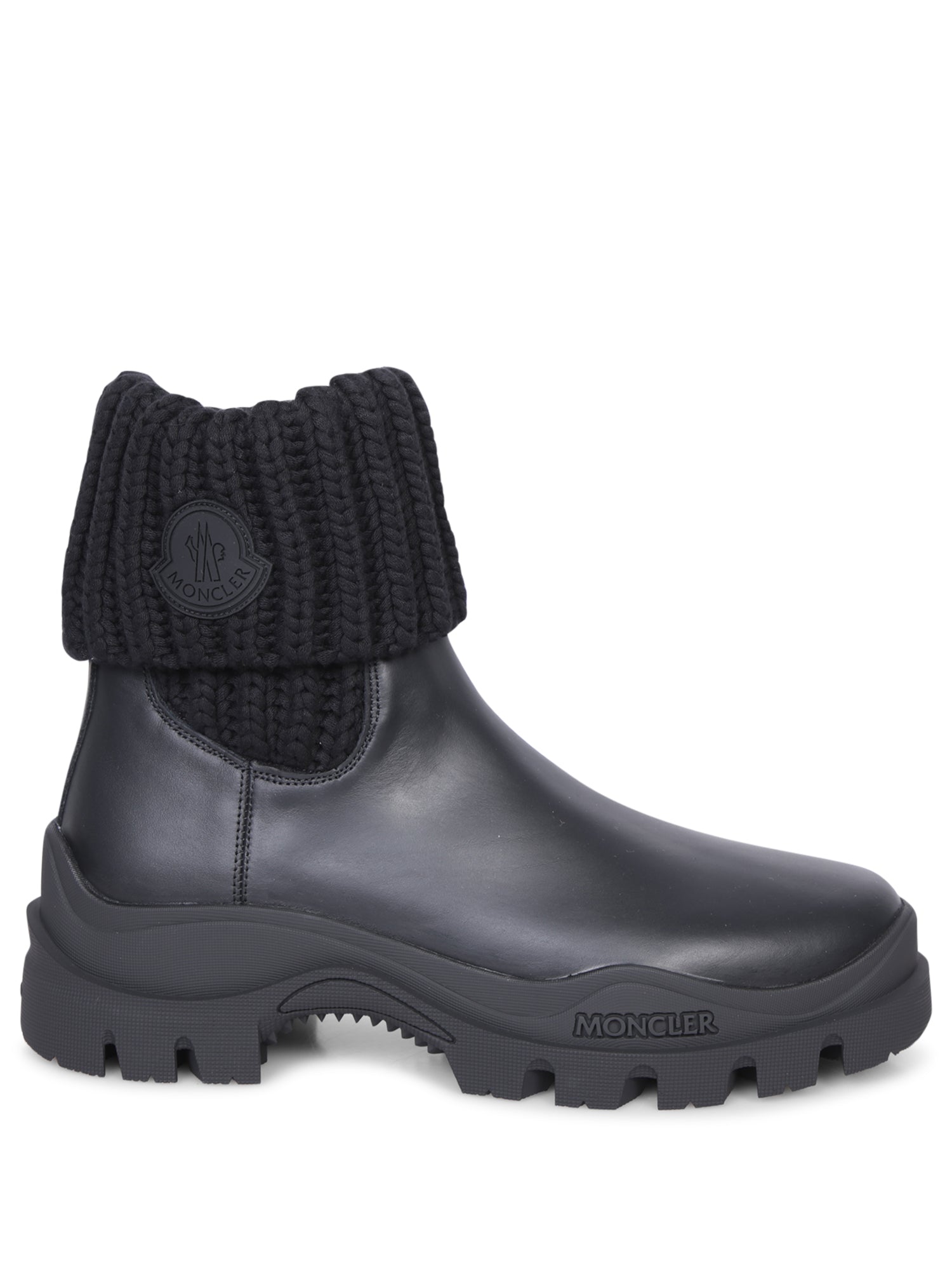 MONCLER Larue 커프 블랙 앵클 부츠