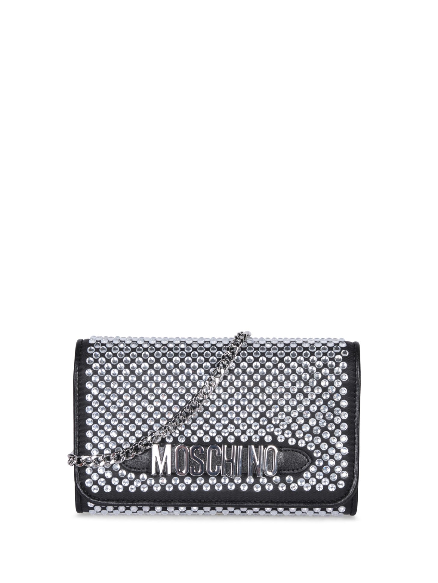MOSCHINO 라인스톤 블랙 백
