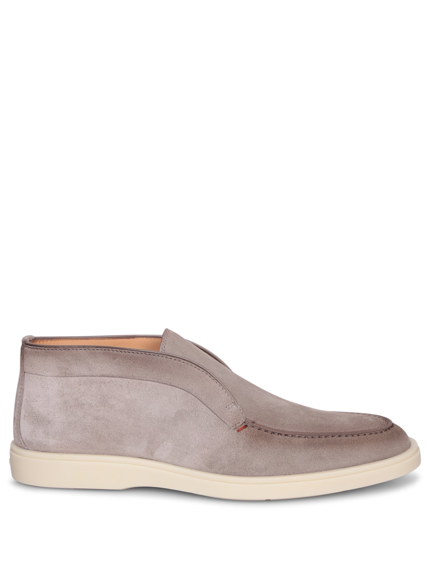 SANTONI 스웨이드 베이지 앵클 부츠