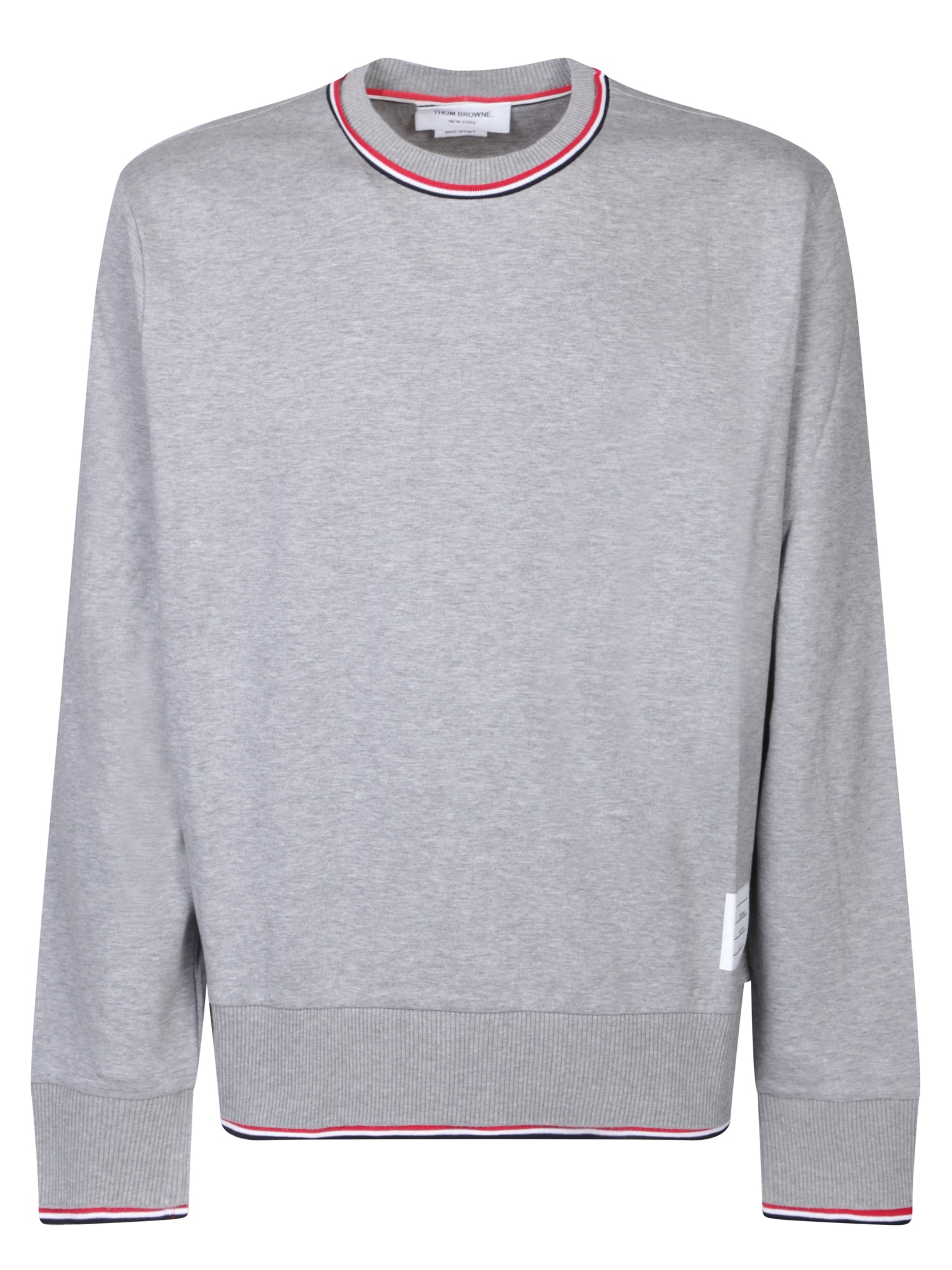 THOM BROWNE RWB 스트라이프 그레이 스웨터