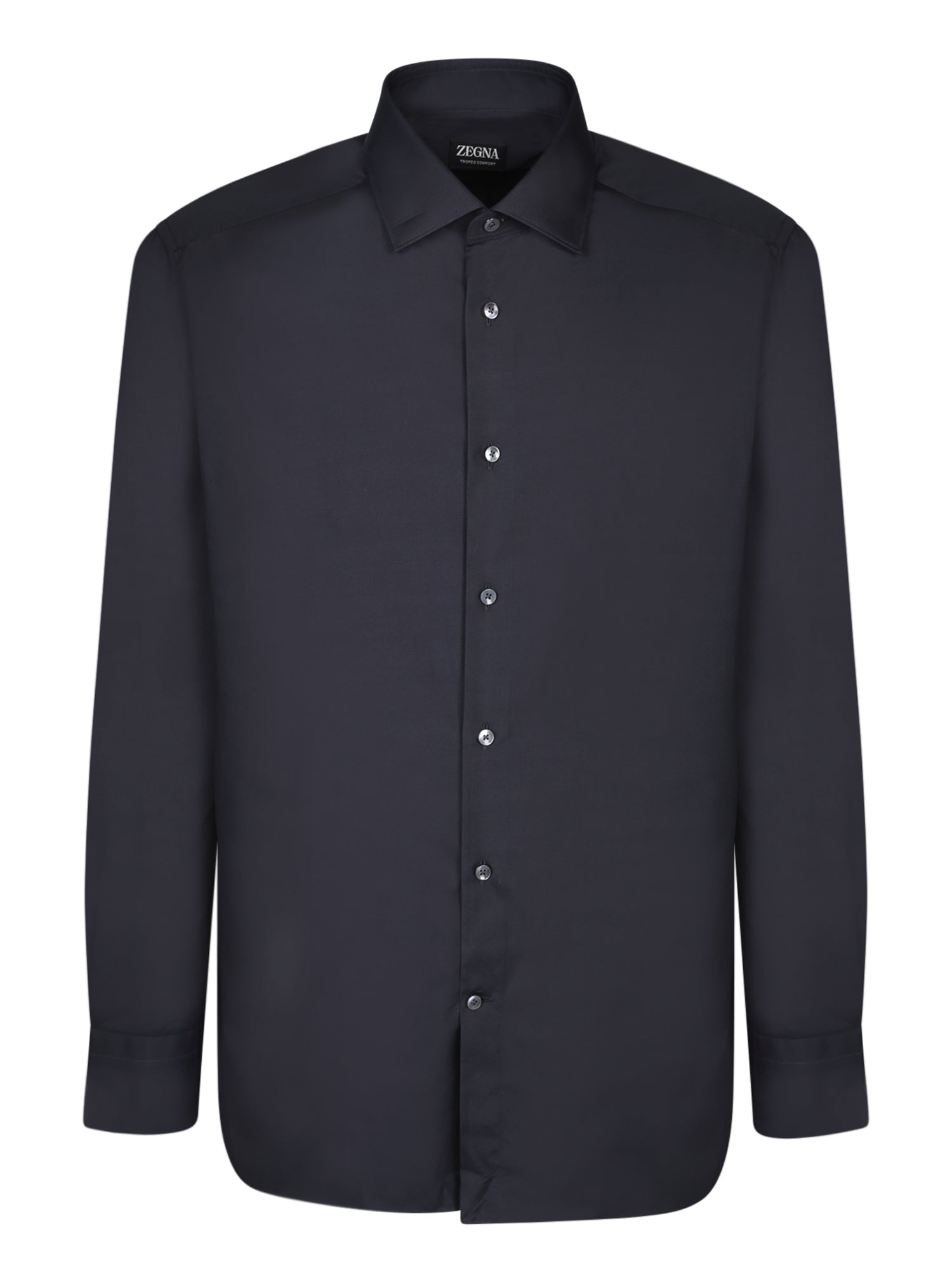 ZEGNA 블루 코튼 셔츠
