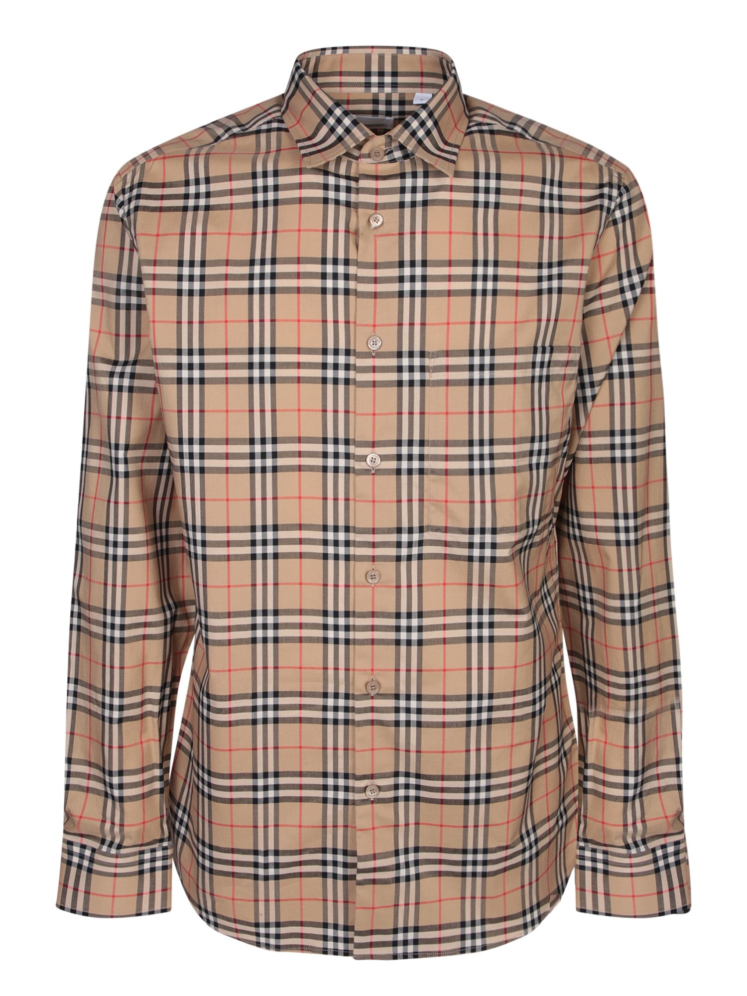 BURBERRY Simson 체크 베이지 롱 슬리브 셔츠
