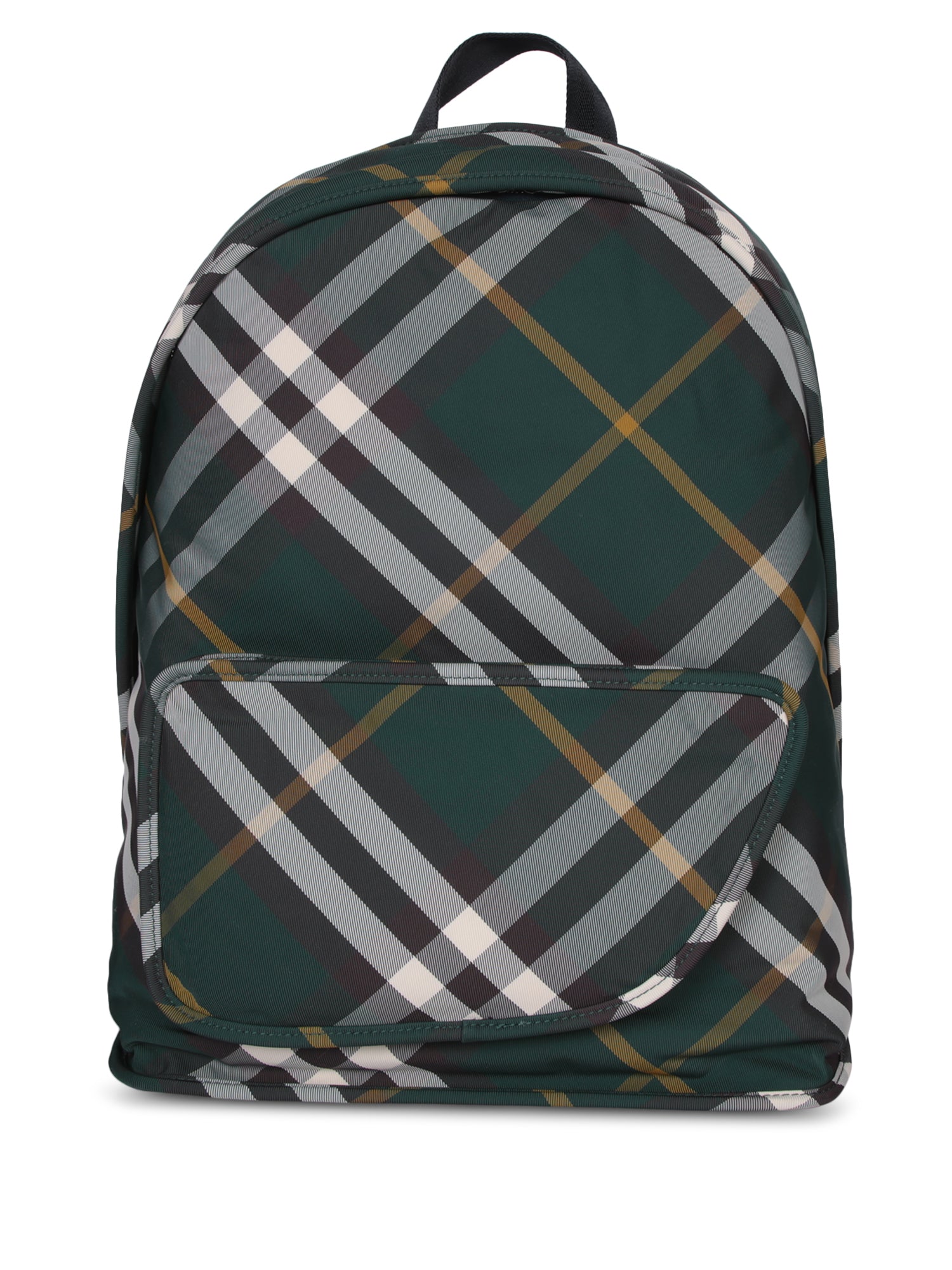 BURBERRY 실드 S24 체크 그린 백팩