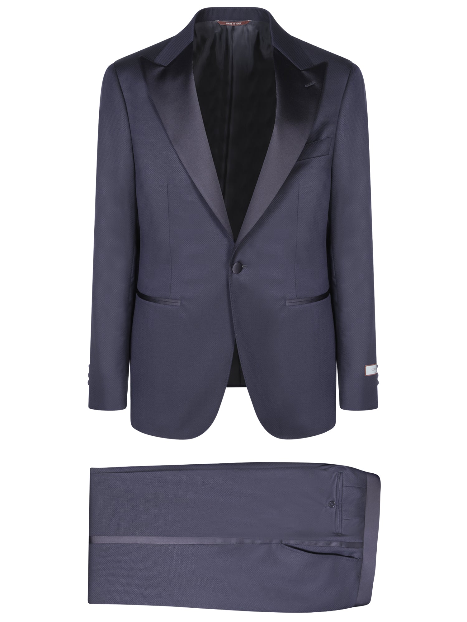 CANALI 싱글 브레스티드 rhombuses 블루 스모킹