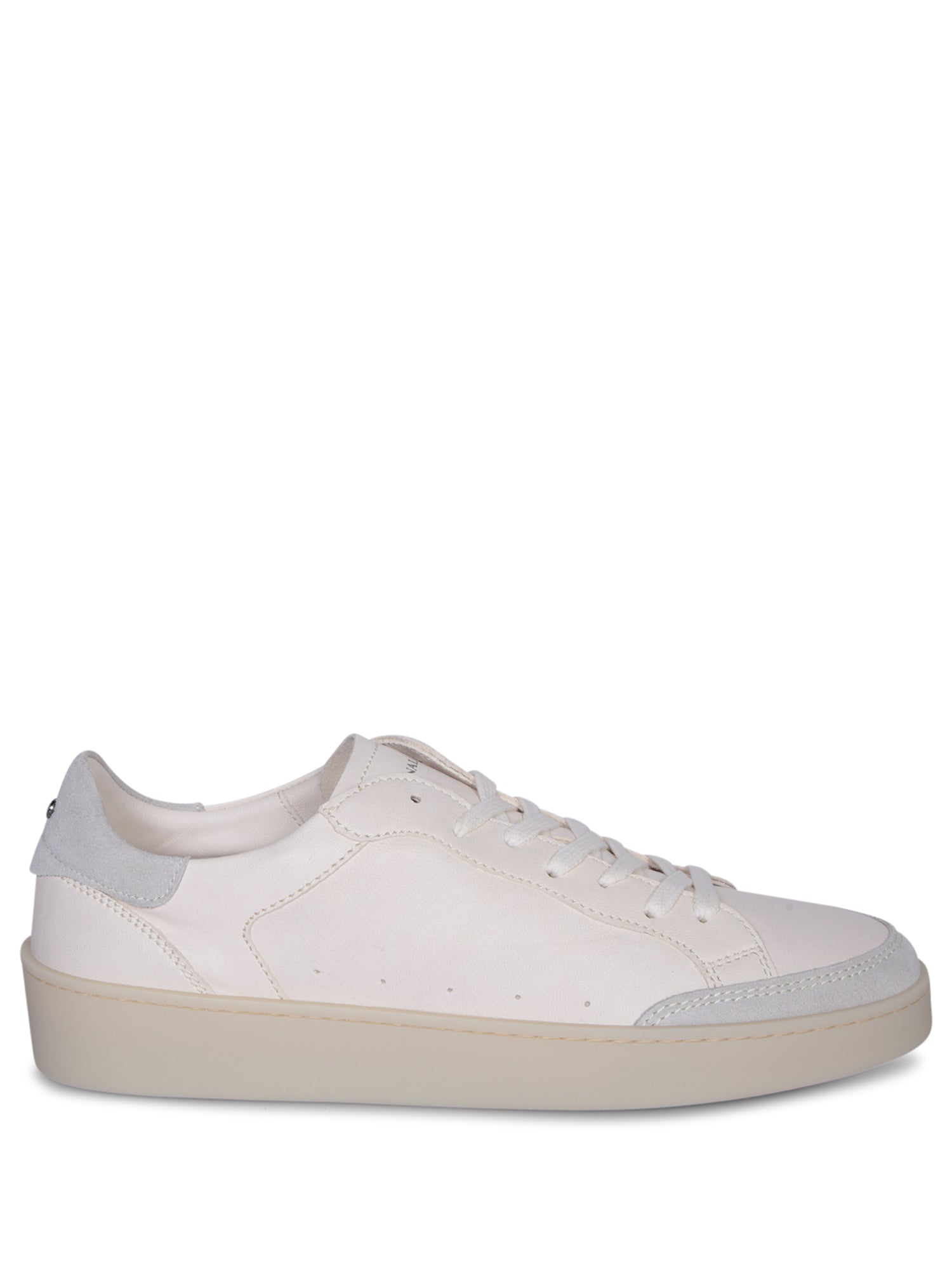 CANALI Bimaterial 화이트 스니커즈