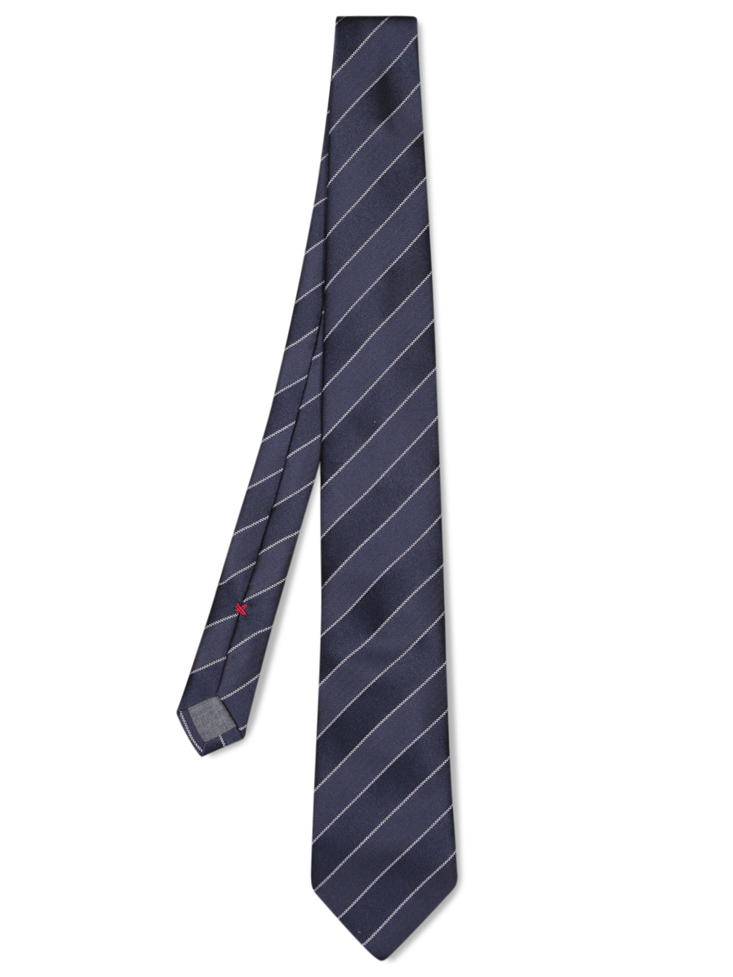 BRUNELLO CUCINELLI Regimental whiteblue 타이