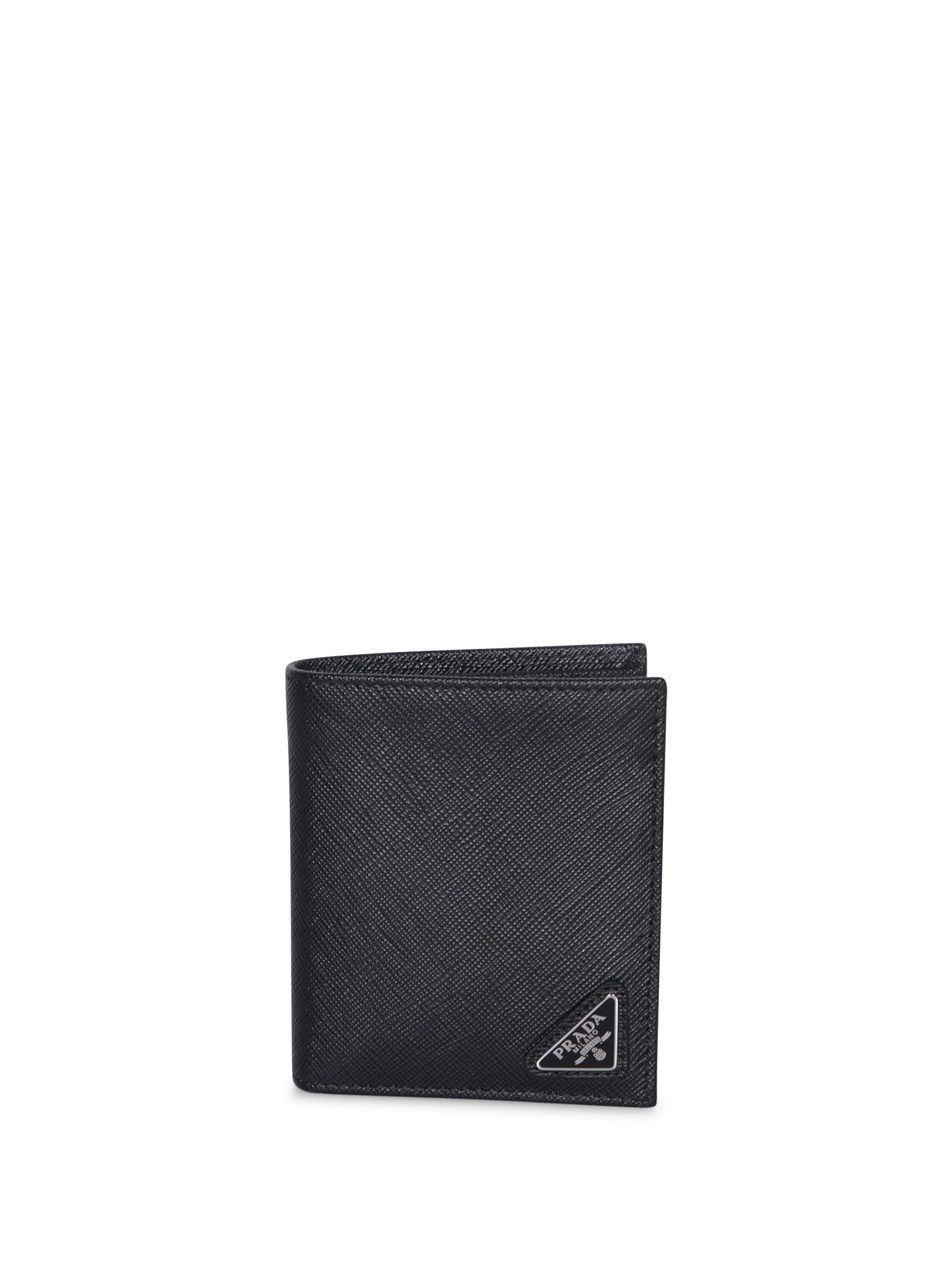 PRADA 사피아노 vertical 블랙 지갑