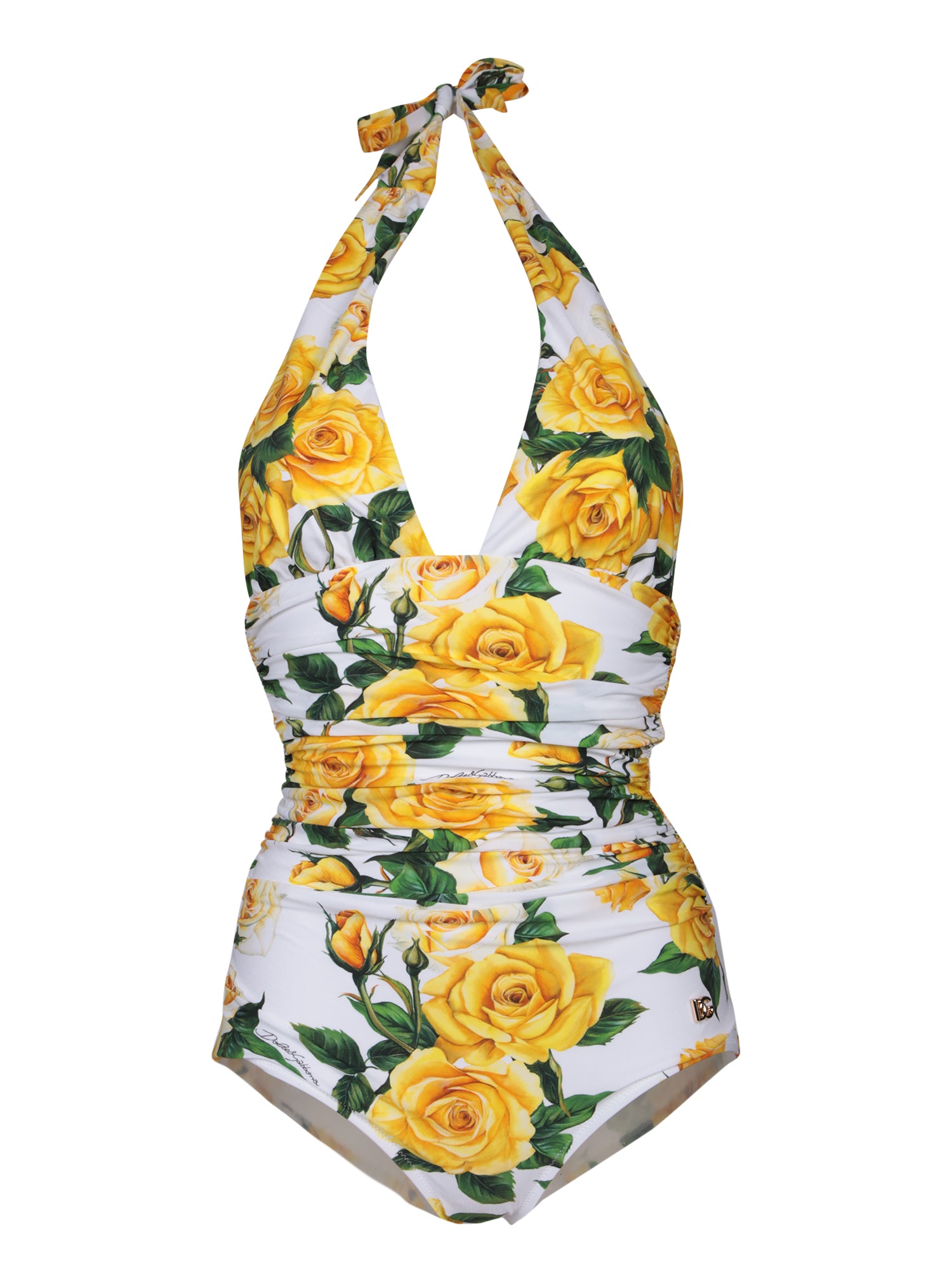 DOLCE  GABBANA Flowe 파워 옐로 스윔수트