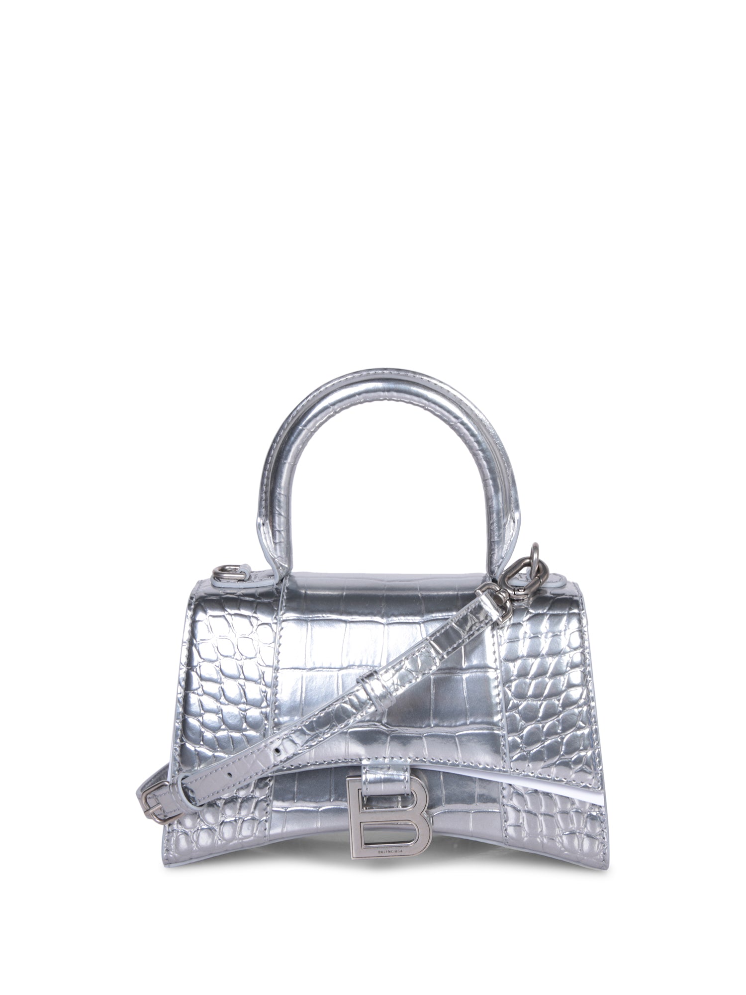BALENCIAGA 아워글래스 XS 실버 백
