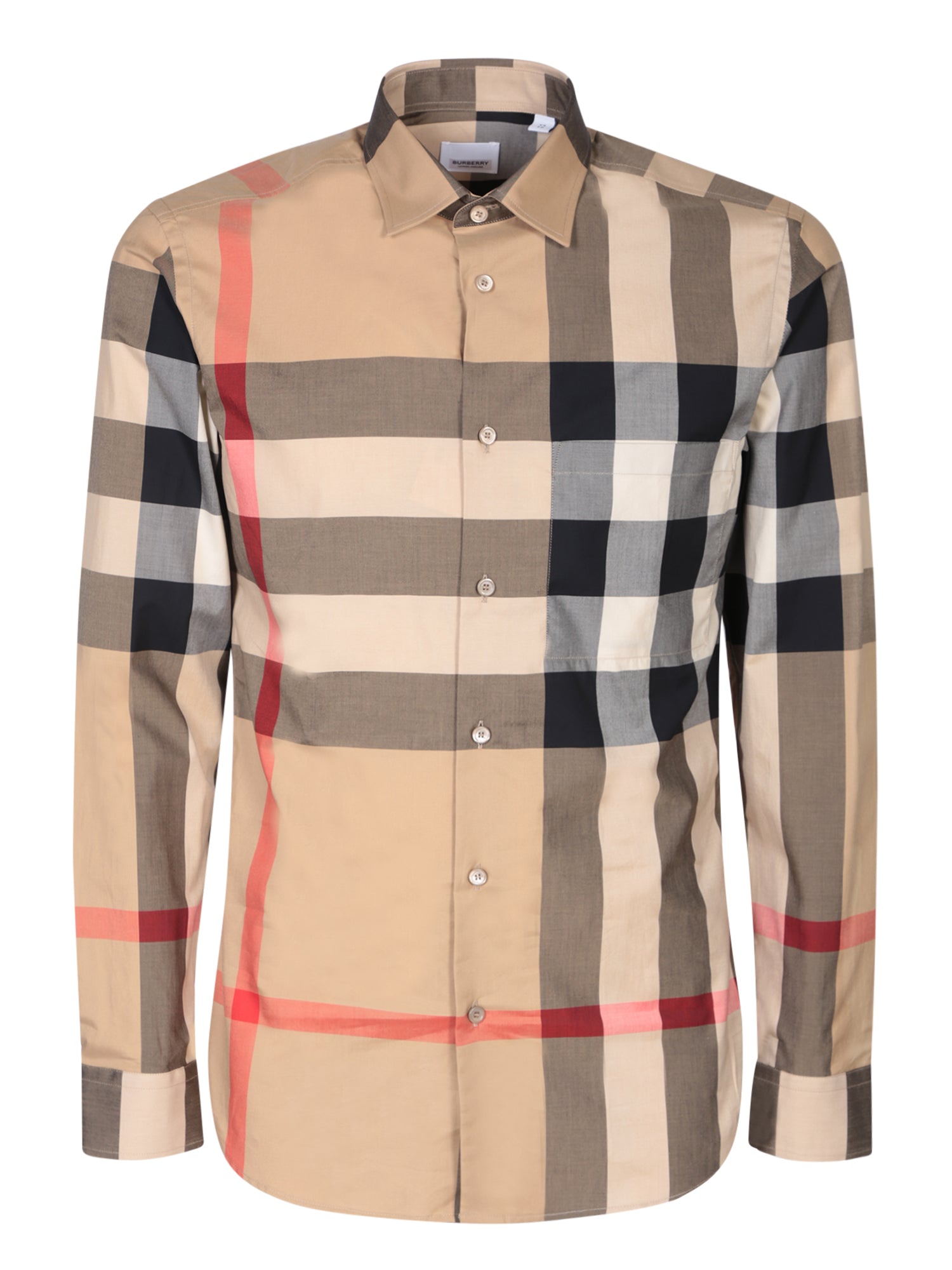 BURBERRY Summerton 체크 모티브  베이지 셔츠