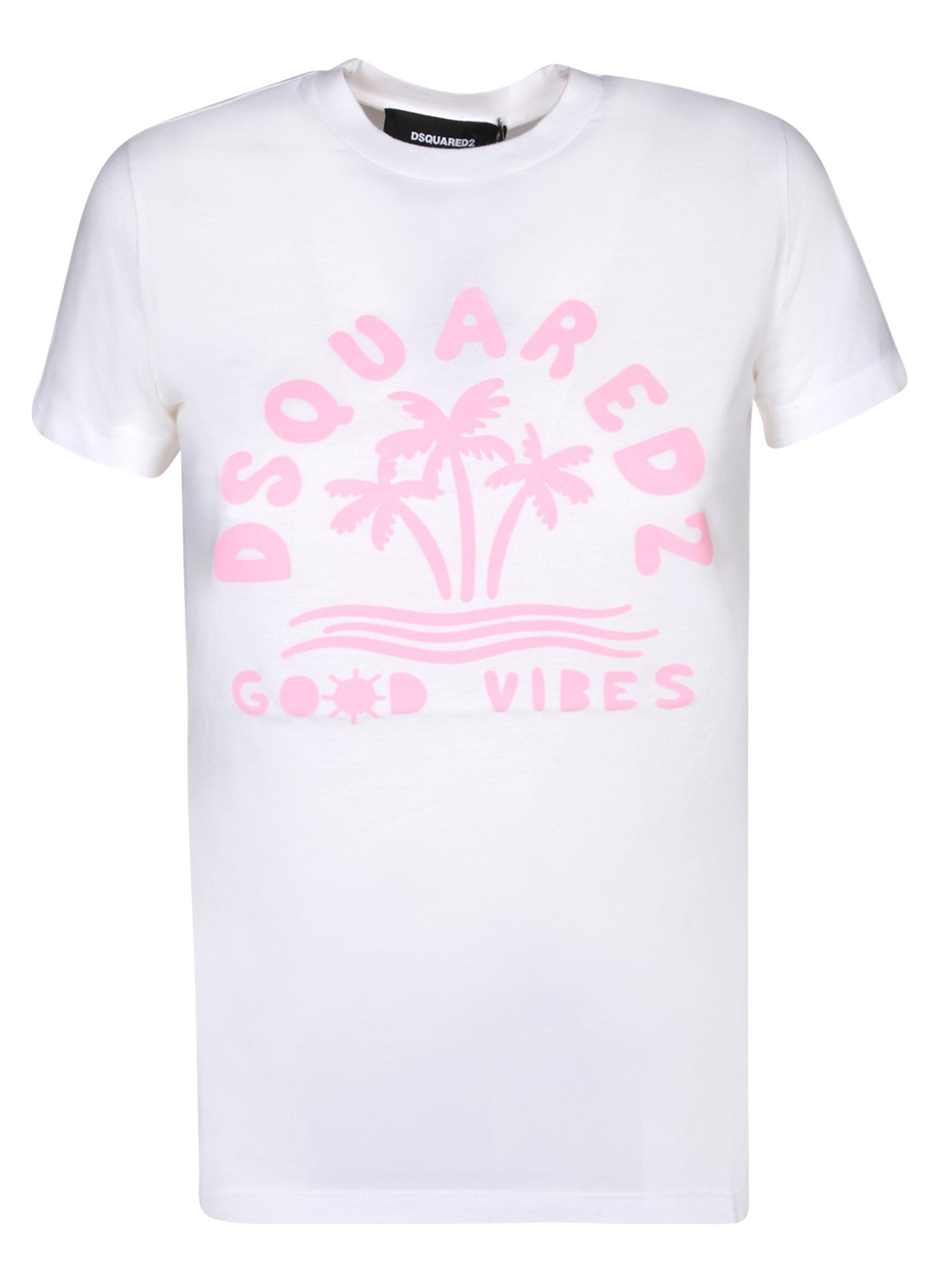 DSQUARED2 미니 핏 whitepink 티셔츠
