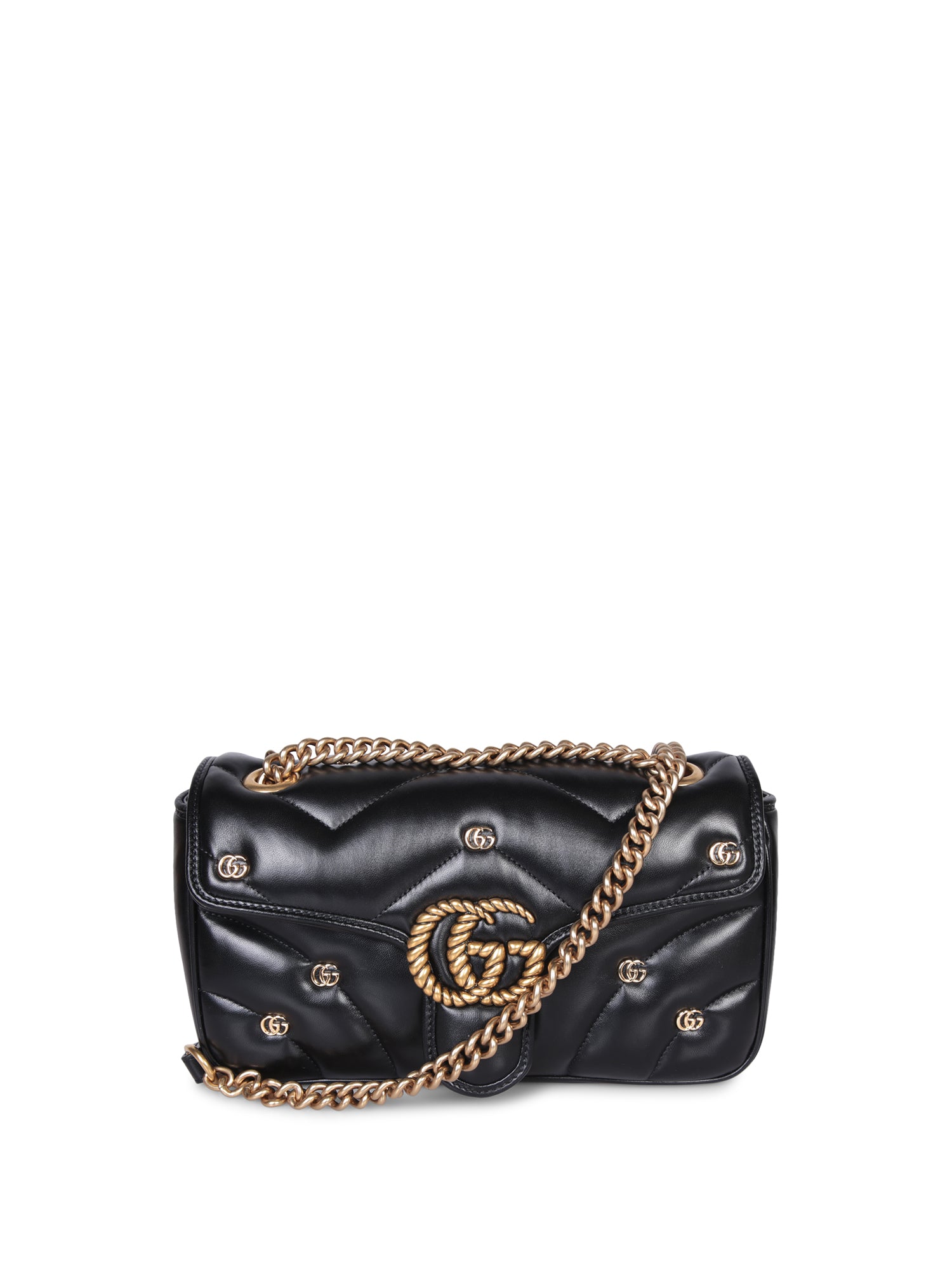 GUCCI 마몬트 S 스터드 블랙 백