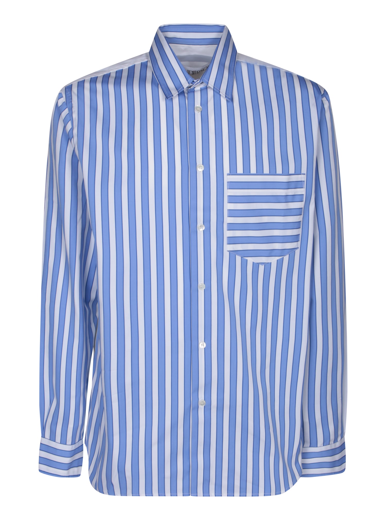 JW ANDERSON 패치워크 라이트 블루 셔츠