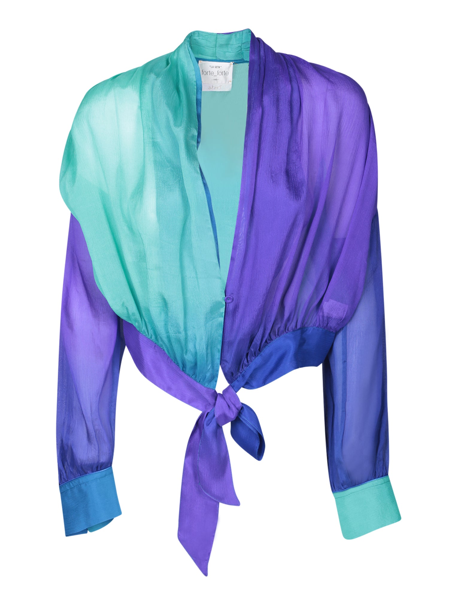 FORTE FORTE Gradient 패턴 bluemulticolor 블라우스