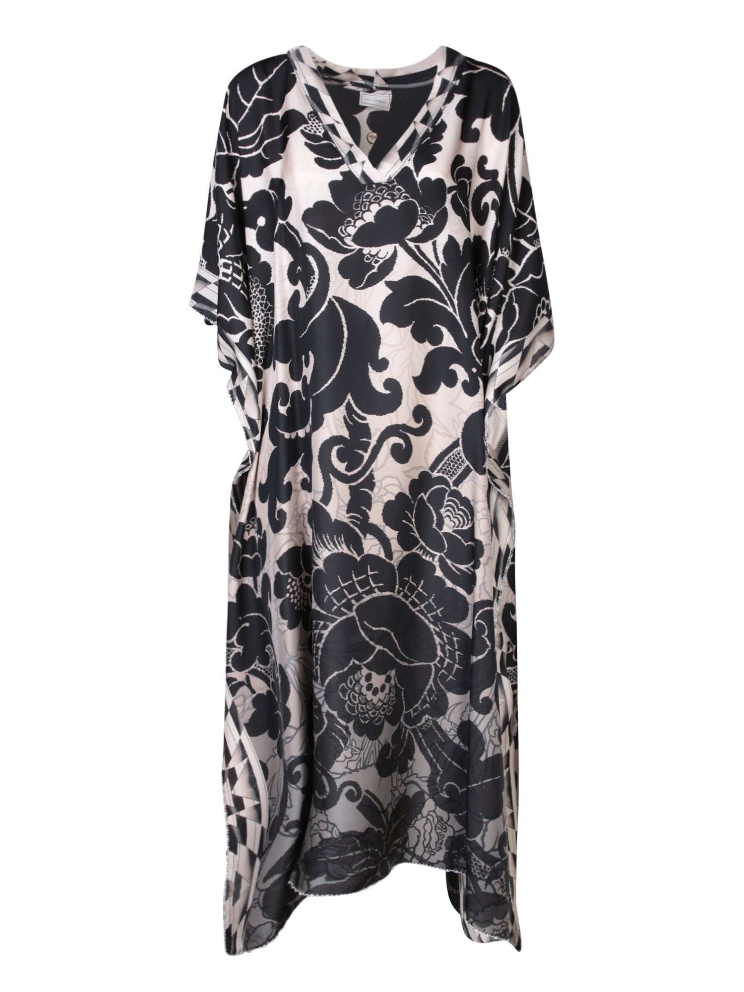 PIERRELOUIS MASCIA Aloe whiteblack kaftan