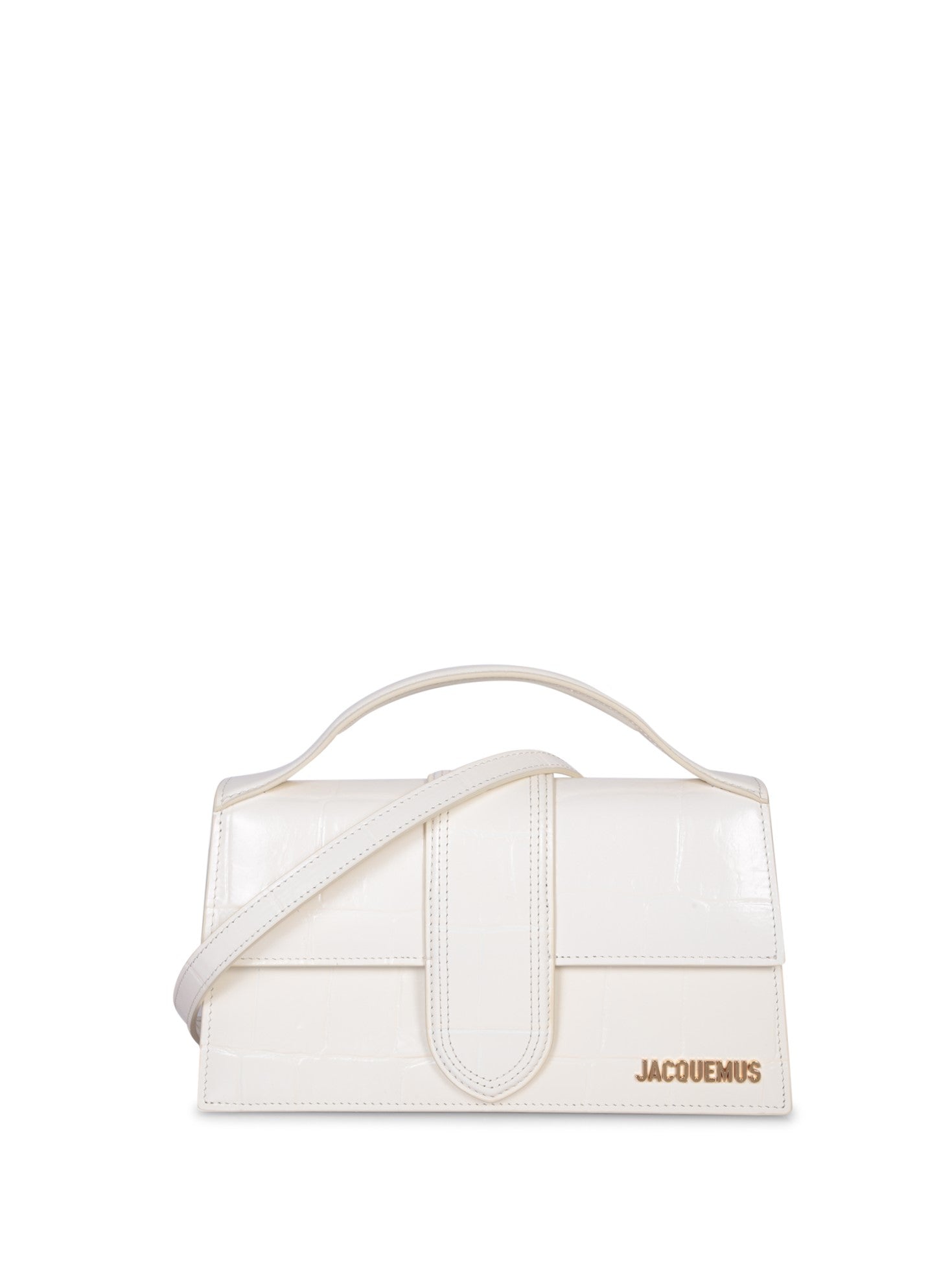 JACQUEMUS Le Grand Bambino croco 아이보리 백