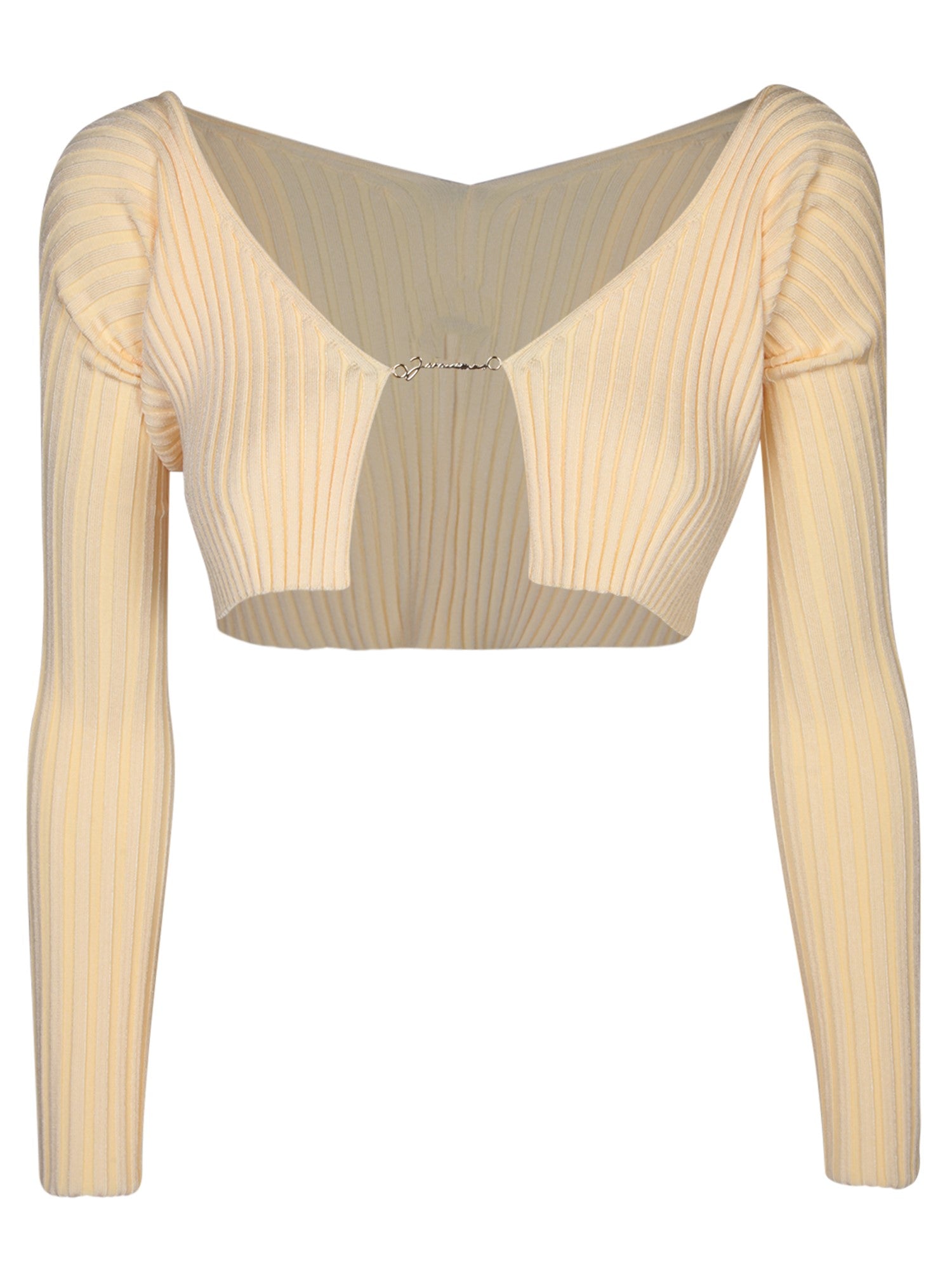 JACQUEMUS Le Maille Pralu 옐로 가디건