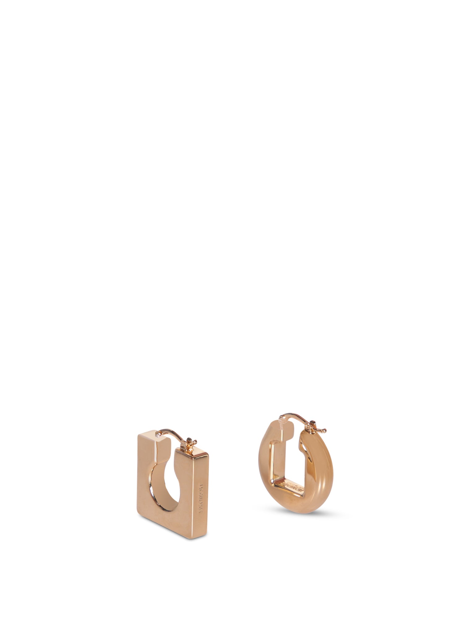 JACQUEMUS Boucles Rond 까레 골드 이어링
