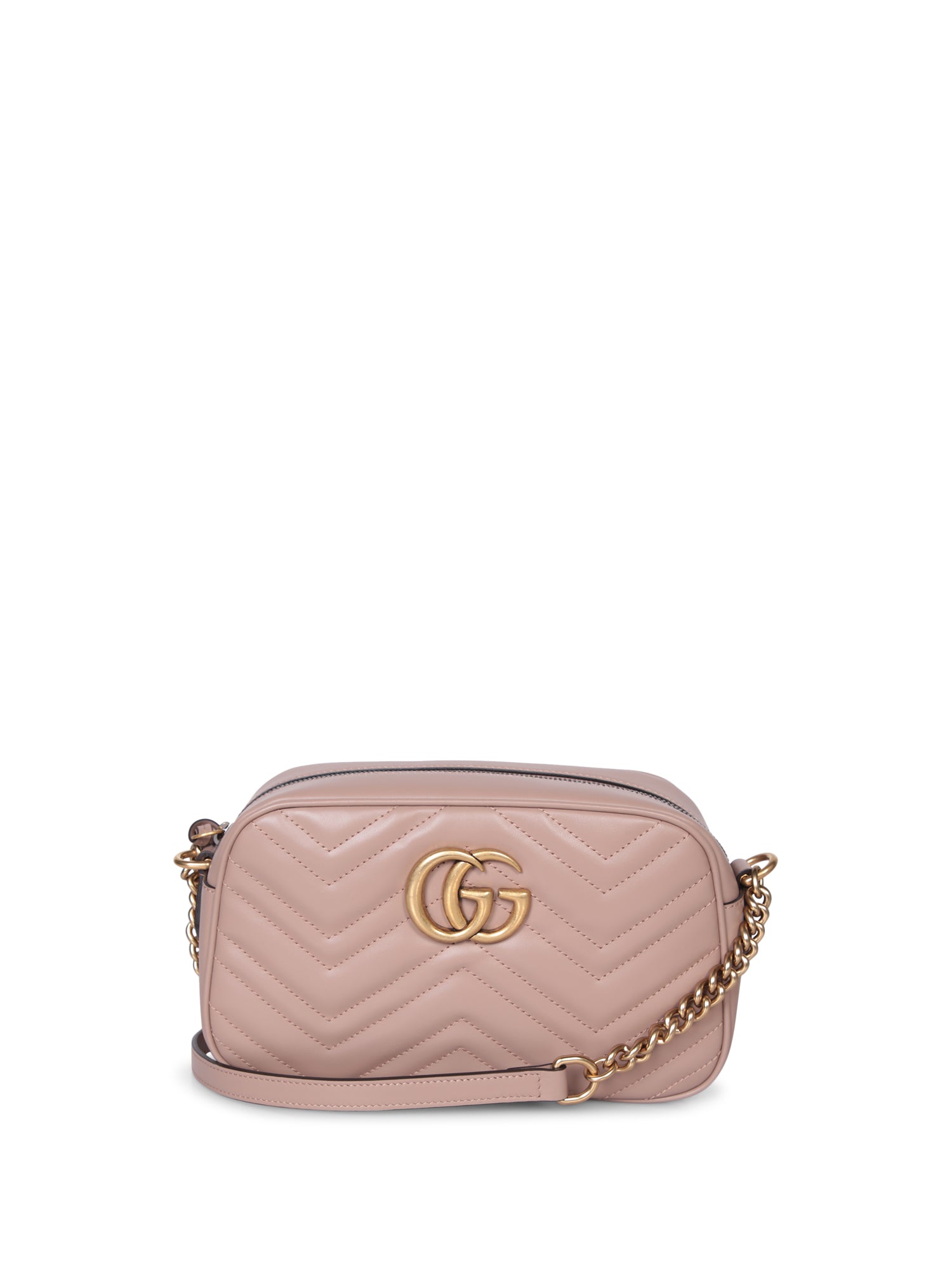 GUCCI 마몬트 S 카메라 Matelassé 핑크 파우더 백