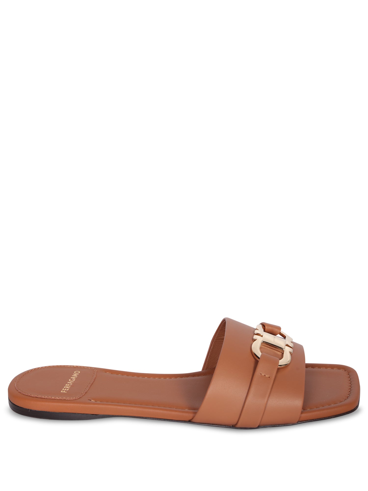FERRAGAMO 간치니 라이트 브라운 샌들